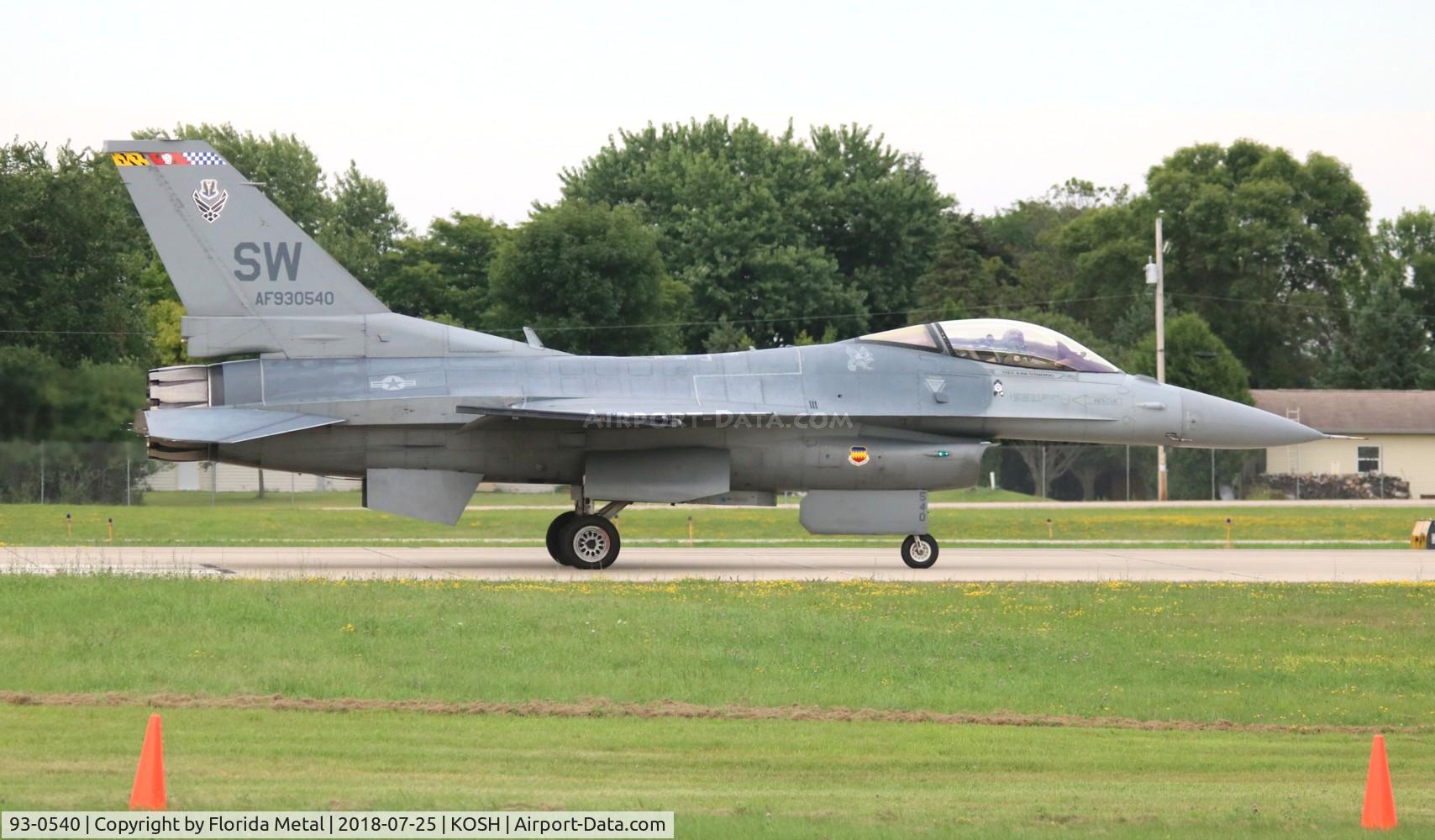 93-0540, 1993 Lockheed F-16C Fighting Falcon C/N CC-175, Air Venture 2018