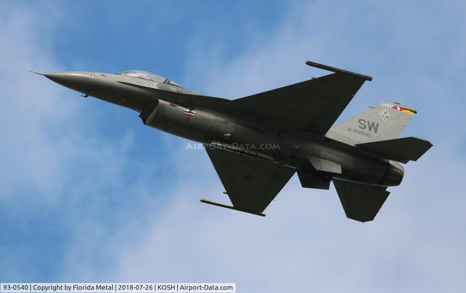 93-0540, 1993 Lockheed F-16C Fighting Falcon C/N CC-175, Air Venture 2018