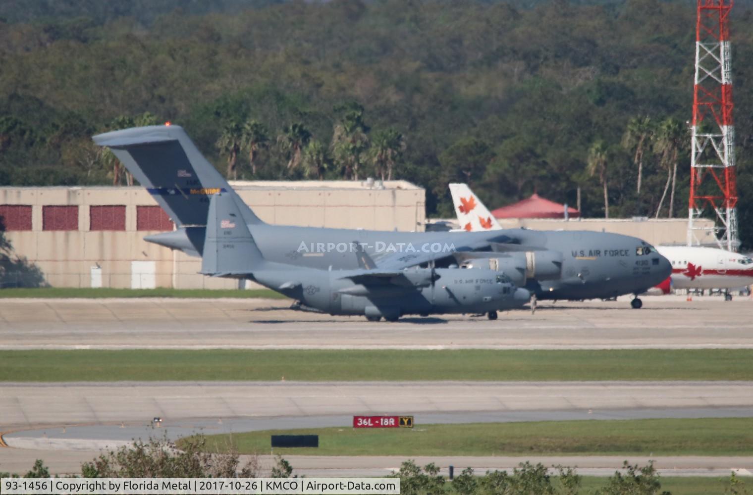 93-1456, 1993 Lockheed C-130H Hercules C/N 382-5361, MCO Spotting
