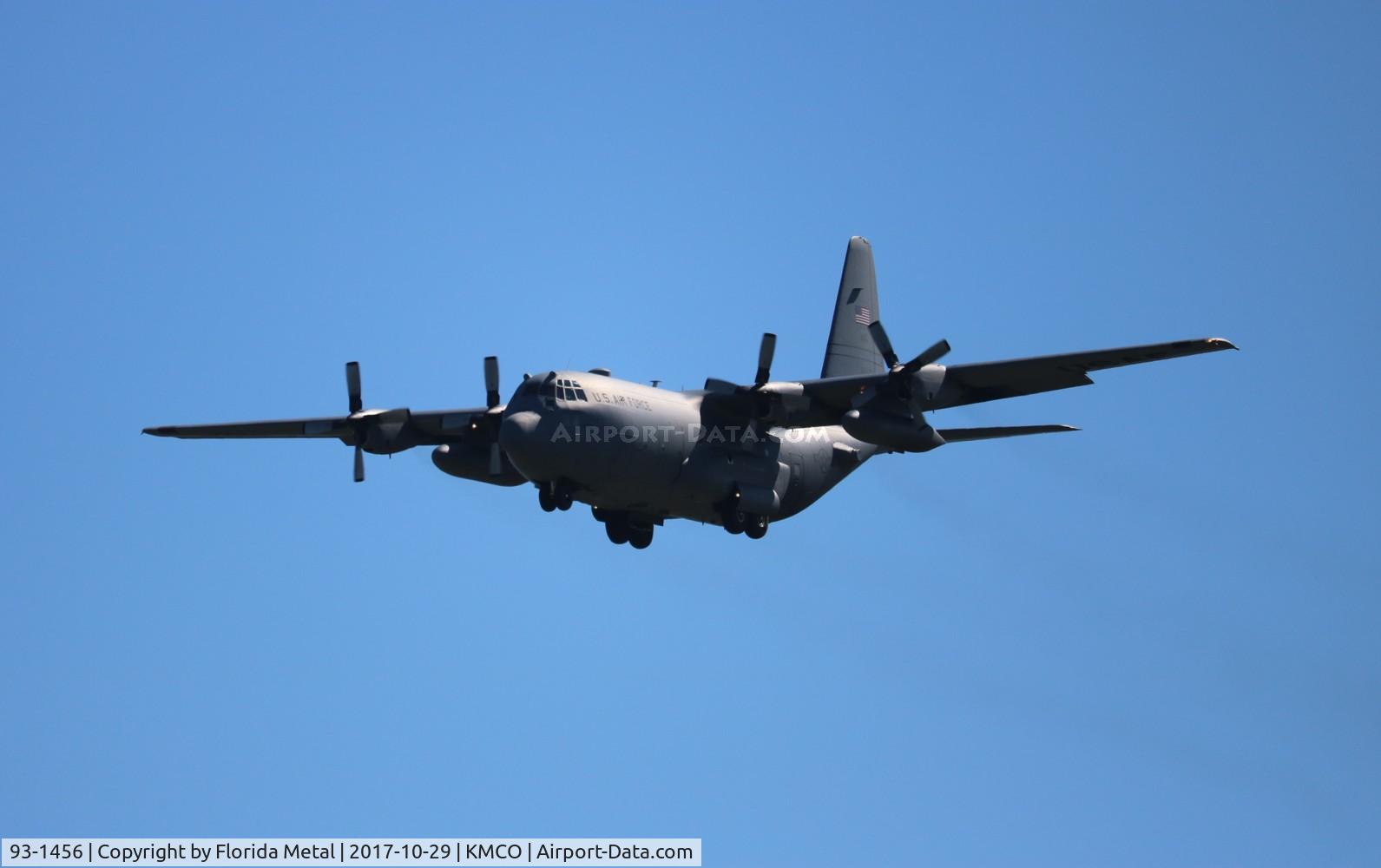 93-1456, 1993 Lockheed C-130H Hercules C/N 382-5361, MCO spotting