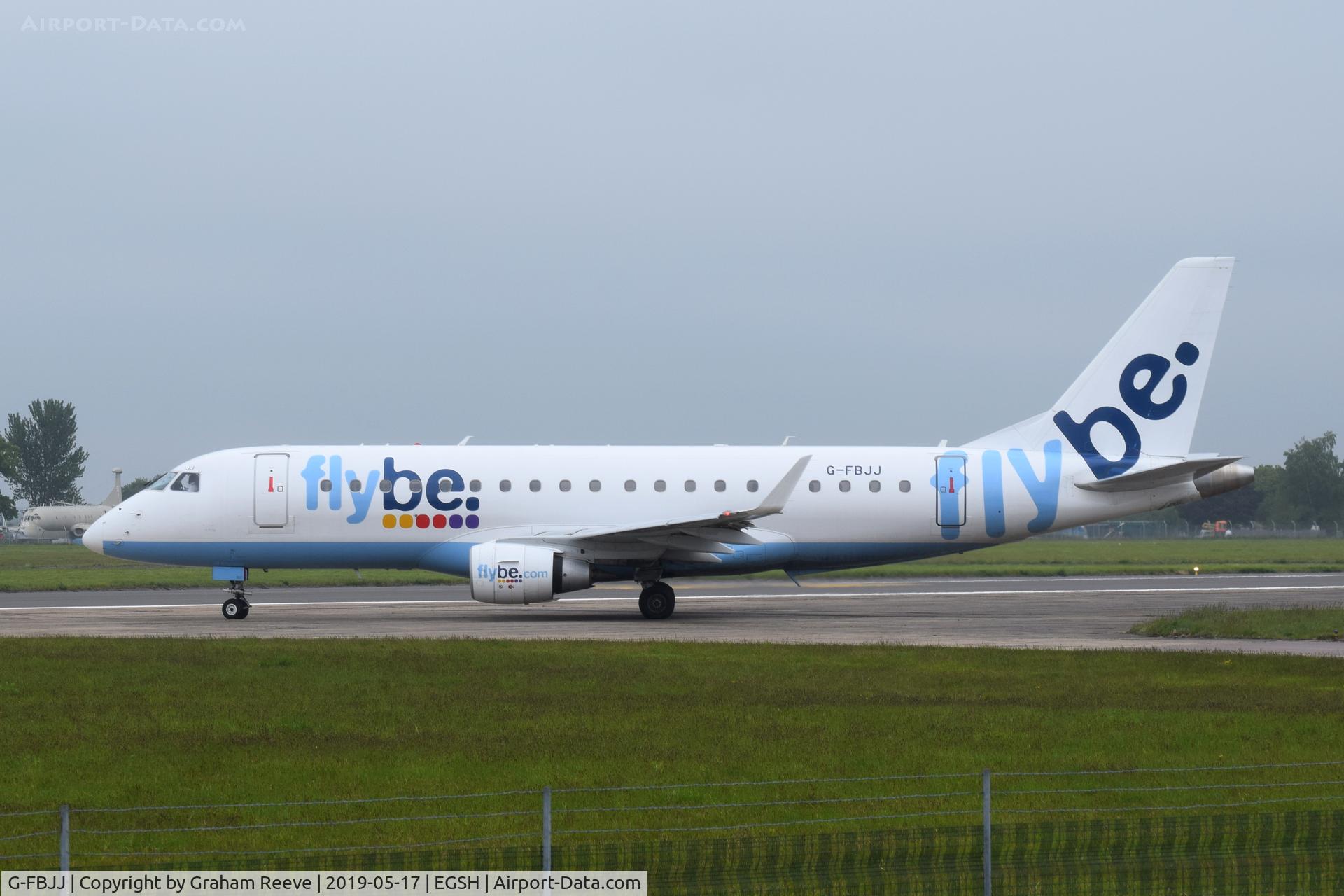 G-FBJJ, 2012 Embraer 175STD (ERJ-170-200) C/N 17000358, Departing from Norwich.