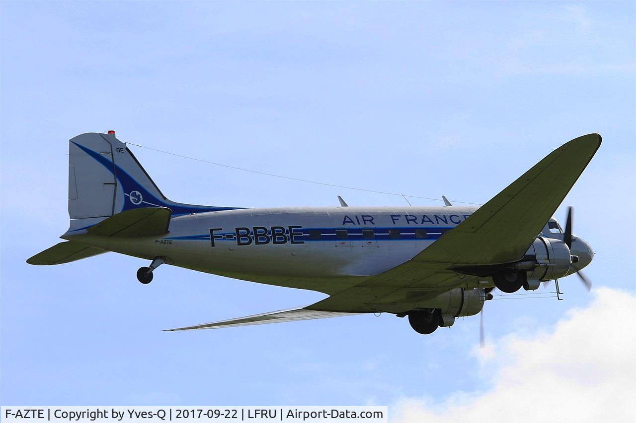 F-AZTE, 1943 Douglas C-47A-1-DL  Skytrain C/N 9172, Douglas C-47A Skytrain, On display, Morlaix-Ploujean airport (LFRU-MXN) Air show 2017