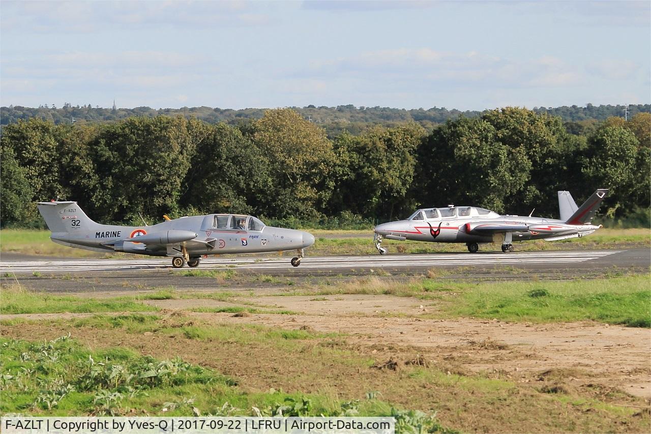 F-AZLT, 1958 Morane-Saulnier MS.760 Paris I C/N 32, Morane-Saulnier MS-760A, Ready to take off rwy 23, Morlaix-Ploujean airport (LFRU-MXN) air show 2017