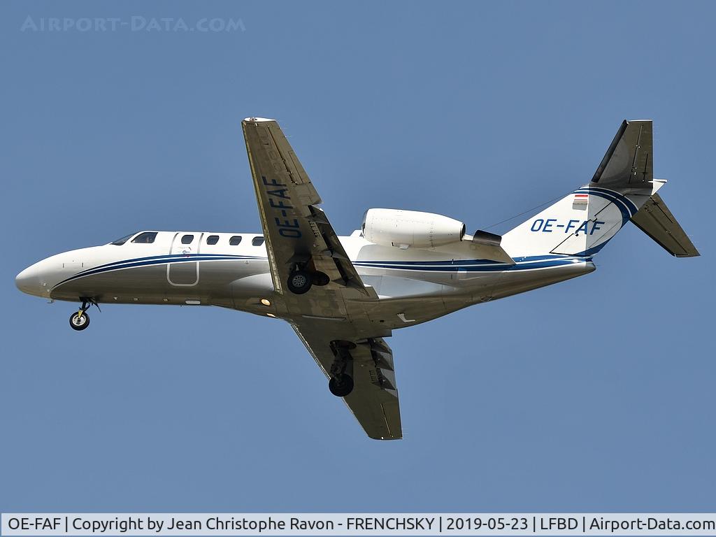 OE-FAF, 2004 Cessna 525A CitationJet CJ2 C/N 525A-0195, private Cessna landing runway 23