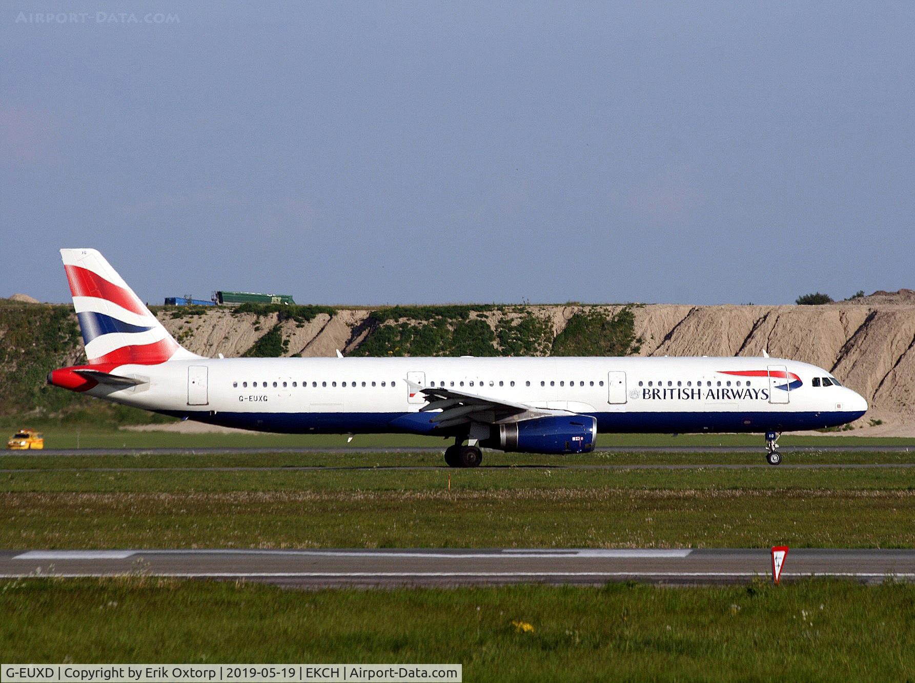 G-EUXD, 2004 Airbus A321-231 C/N 2320, G-EUXG taxi fot take off rw 04R