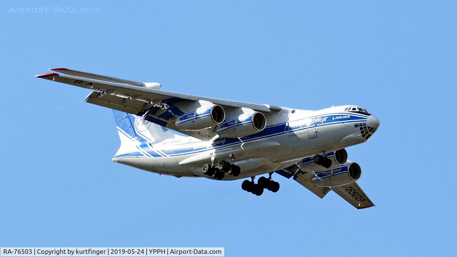 RA-76503, 2011 Ilyushin IL-76TD-90VD C/N 2093422748, Ilyushin IL-76TD-90VD. Volga-Dnepr Airlines RA-76503, final runway 21, YPPH 24/05/19.