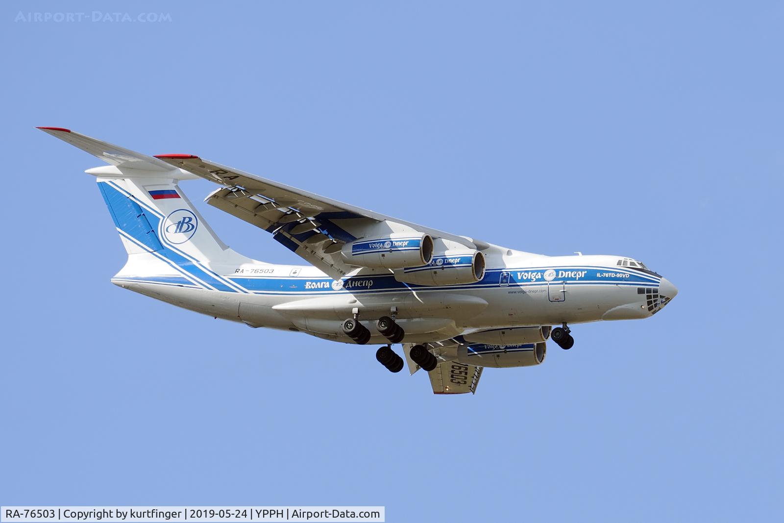 RA-76503, 2011 Ilyushin IL-76TD-90VD C/N 2093422748, Ilyushin IL-76TD-90VD. Volga-Dnepr Airlines RA-76503, final runway 21, YPPH 24/05/19.