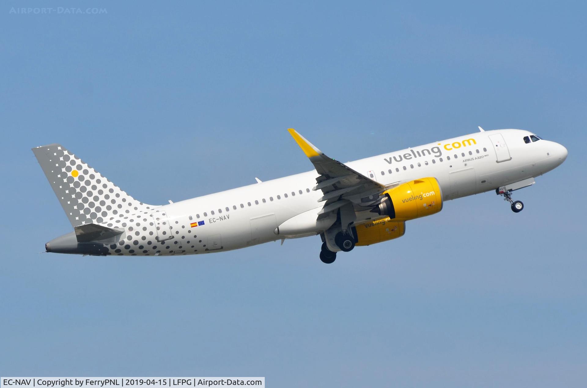 EC-NAV, 2018 Airbus A320-271N C/N 8565, Vueling A320N departing
