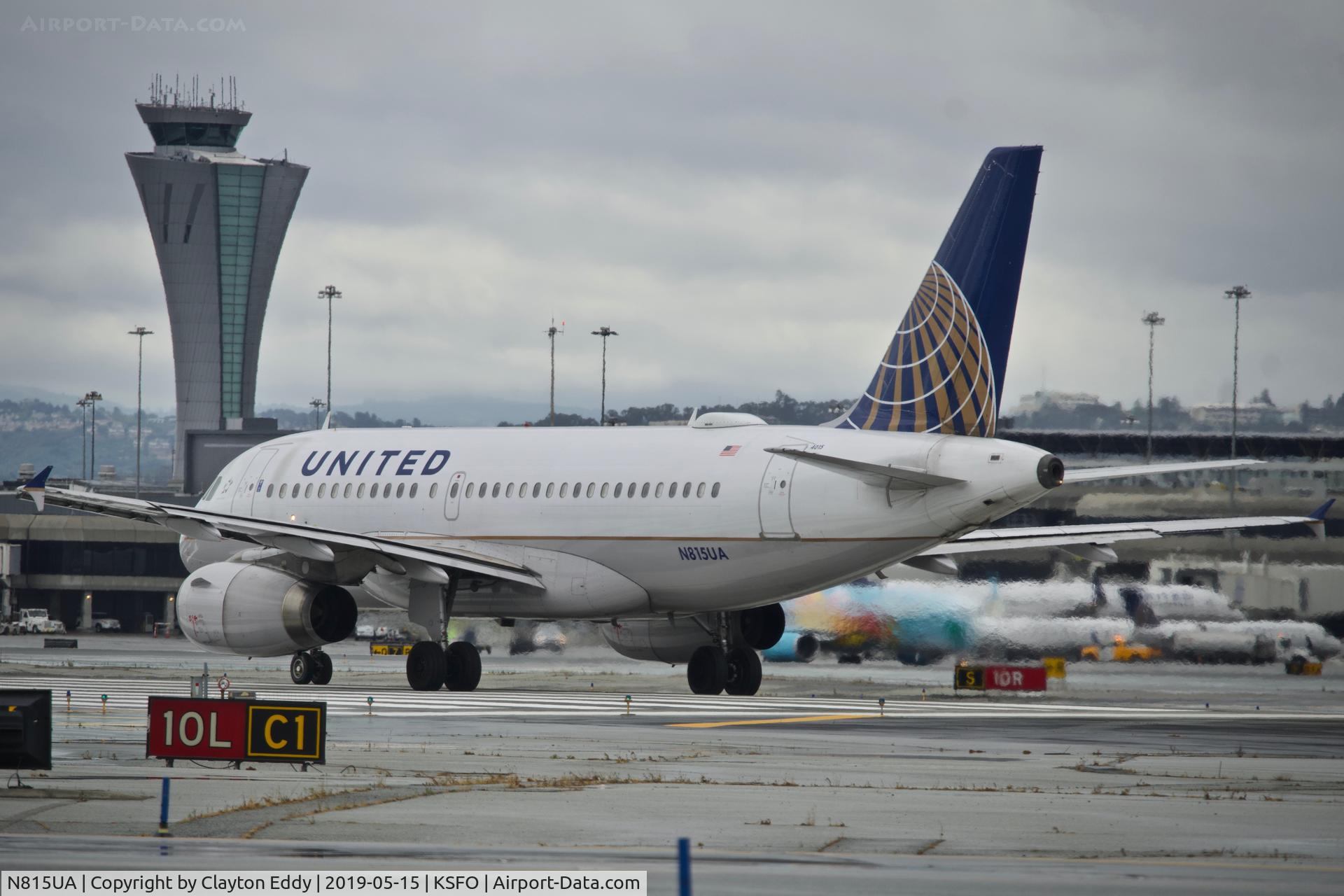 N815UA, 1998 Airbus A319-131 C/N 867, Runway 10 SFO 2019.