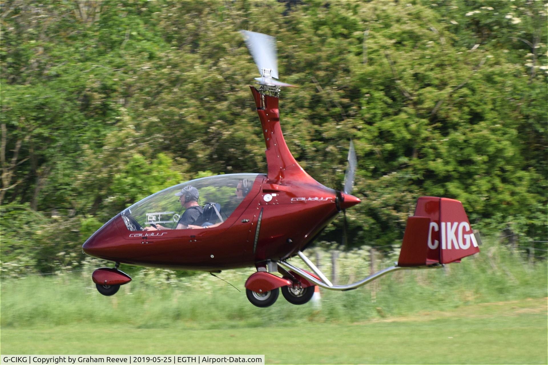 G-CIKG, 2014 RotorSport UK Calidus C/N RSUK/CALS/024, Departing from Old Warden.