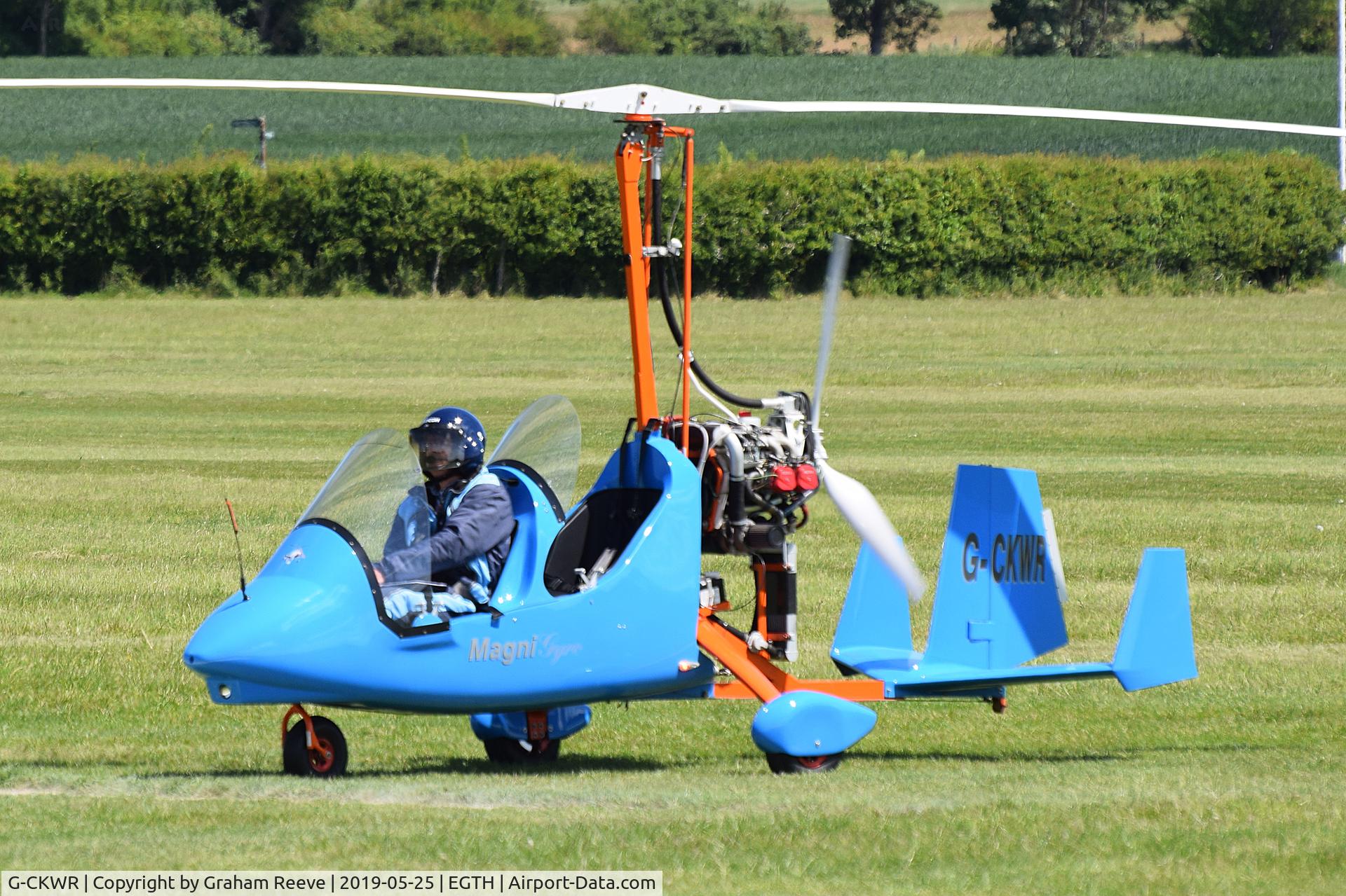 G-CKWR, 2018 Magni Gyro M-16C C/N 16-18-1134, Just landed at Old Warden.