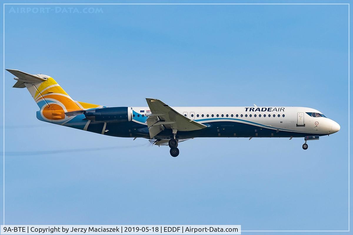 9A-BTE, 1992 Fokker 100 (F-28-0100) C/N 11416, Fokker 100 (F-28-0100)