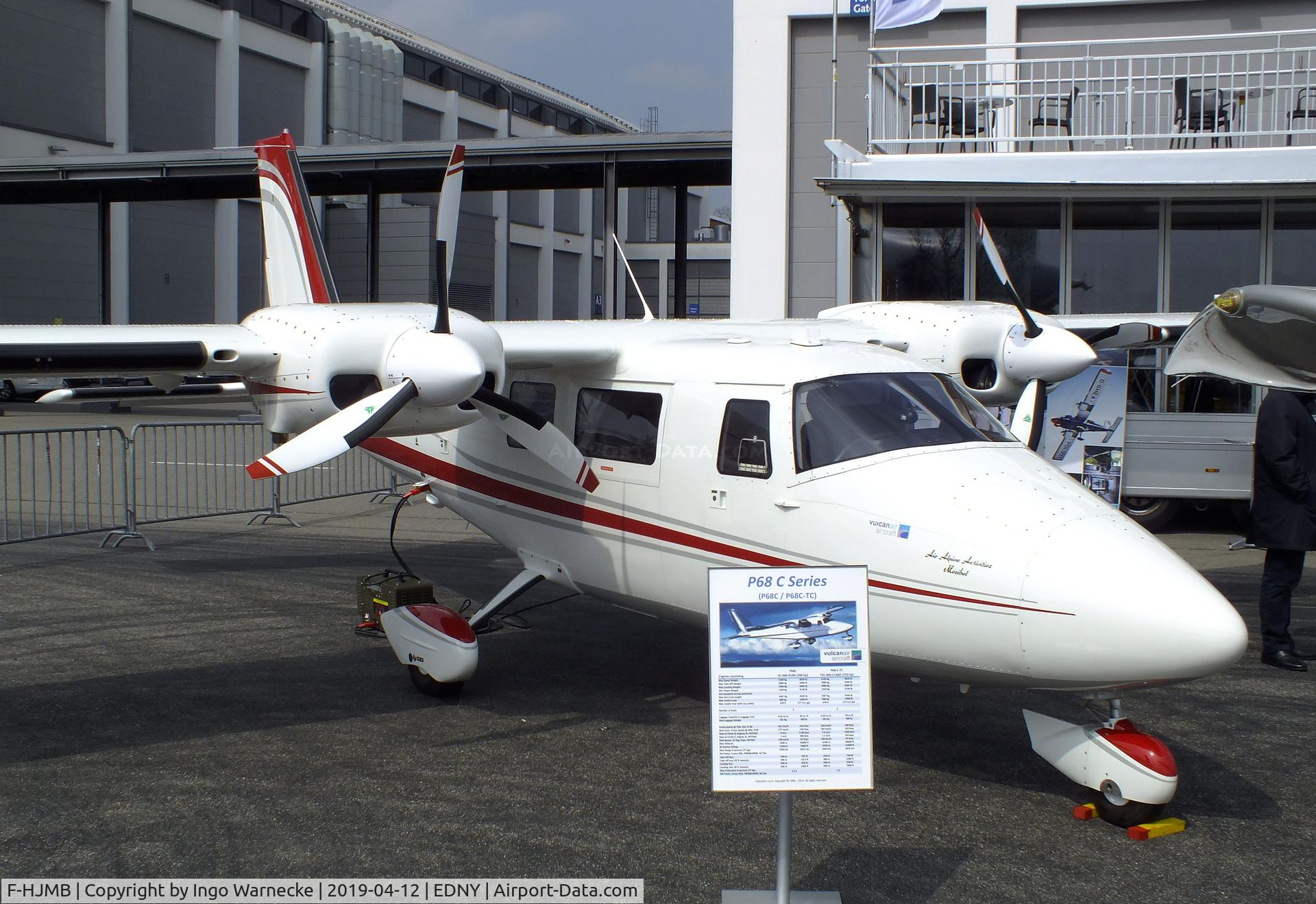 F-HJMB, Vulcanair P-68TC Observer C/N 509-53/TC, Vulcanair P.68TC at the AERO 2019, Friedrichshafen