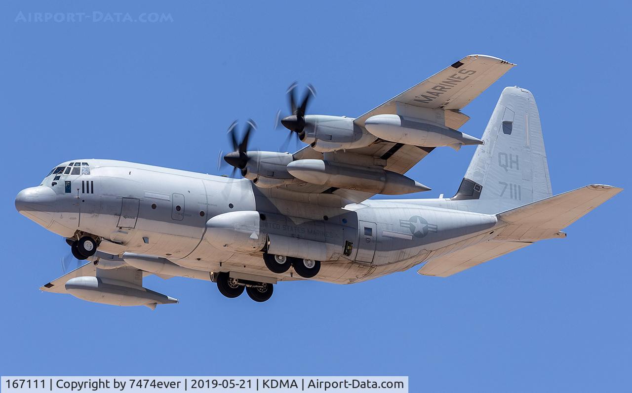 167111, Lockheed Martin KC-130J Hercules C/N 382-5580, A USMC KC-130J doing a low approach in Davis
