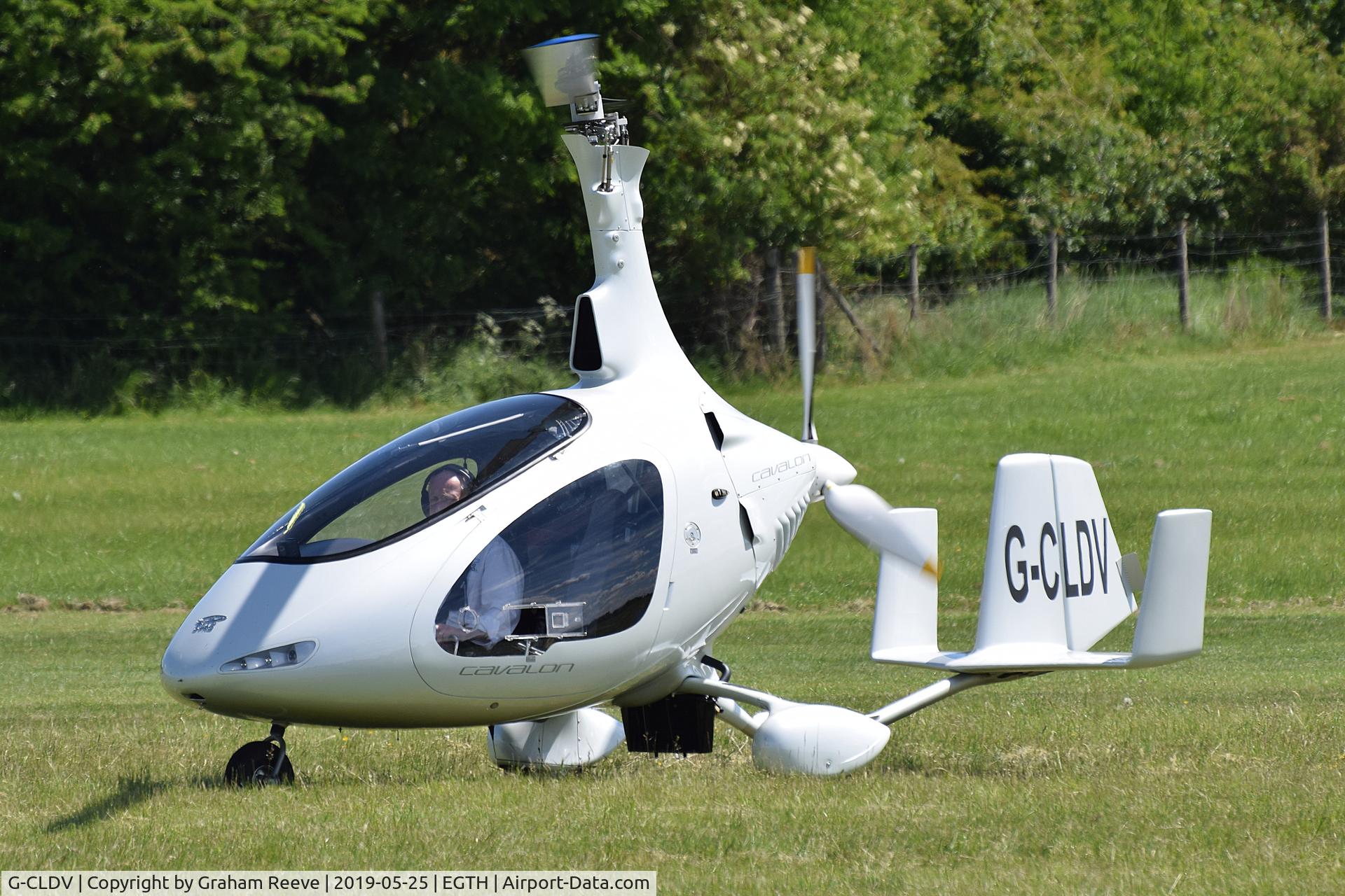 G-CLDV, 2019 AutoGyro Cavalon C/N RSUK/CVLN/032, Just landed at Old Warden.