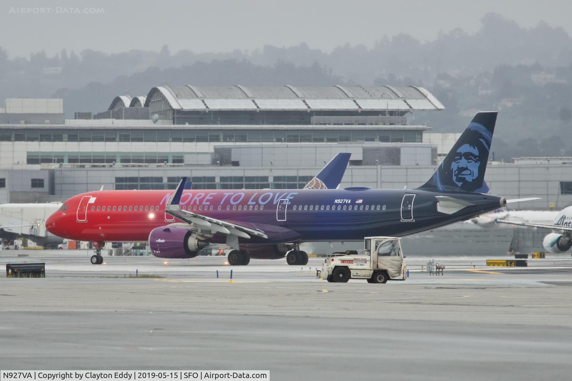 N927VA, 2018 Airbus A321-253N C/N 8126, SFO 2019.