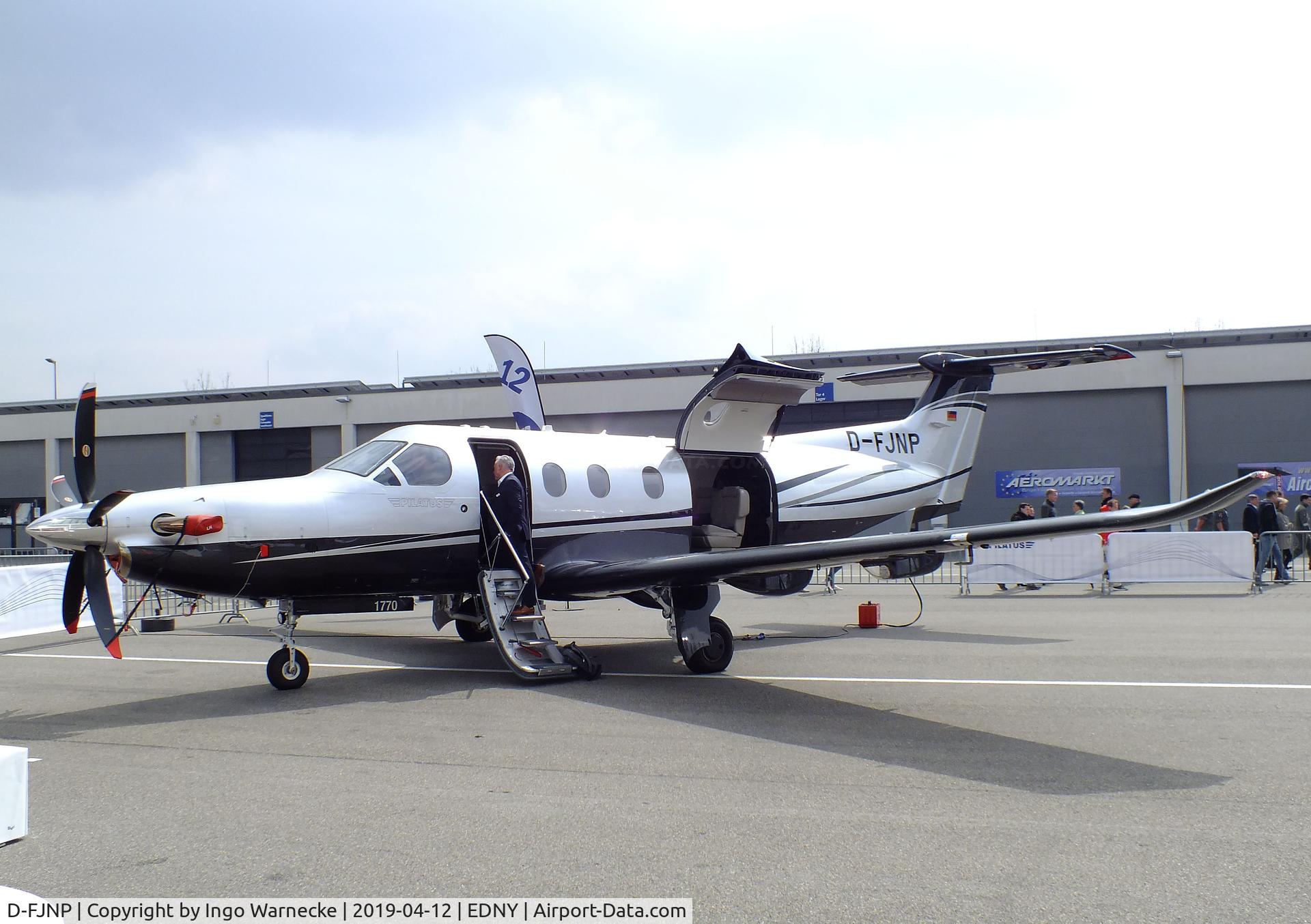 D-FJNP, 2018 Pilatus PC-12/47E C/N 1770, Pilatus PC-12/47E at the AERO 2019, Friedrichshafen