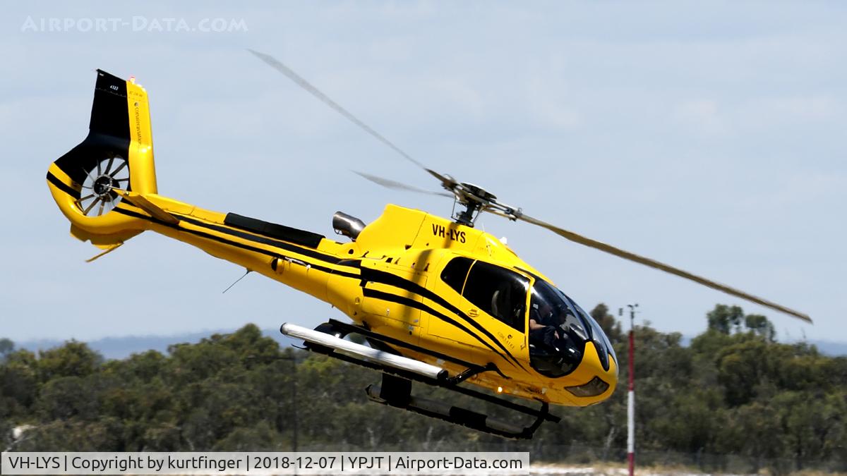 VH-LYS, Eurocopter EC-130B-4 (AS-350B-4) C/N 4322, Eurocopter EC130B4, VH-LYS. Jandakot 07/12/18.
