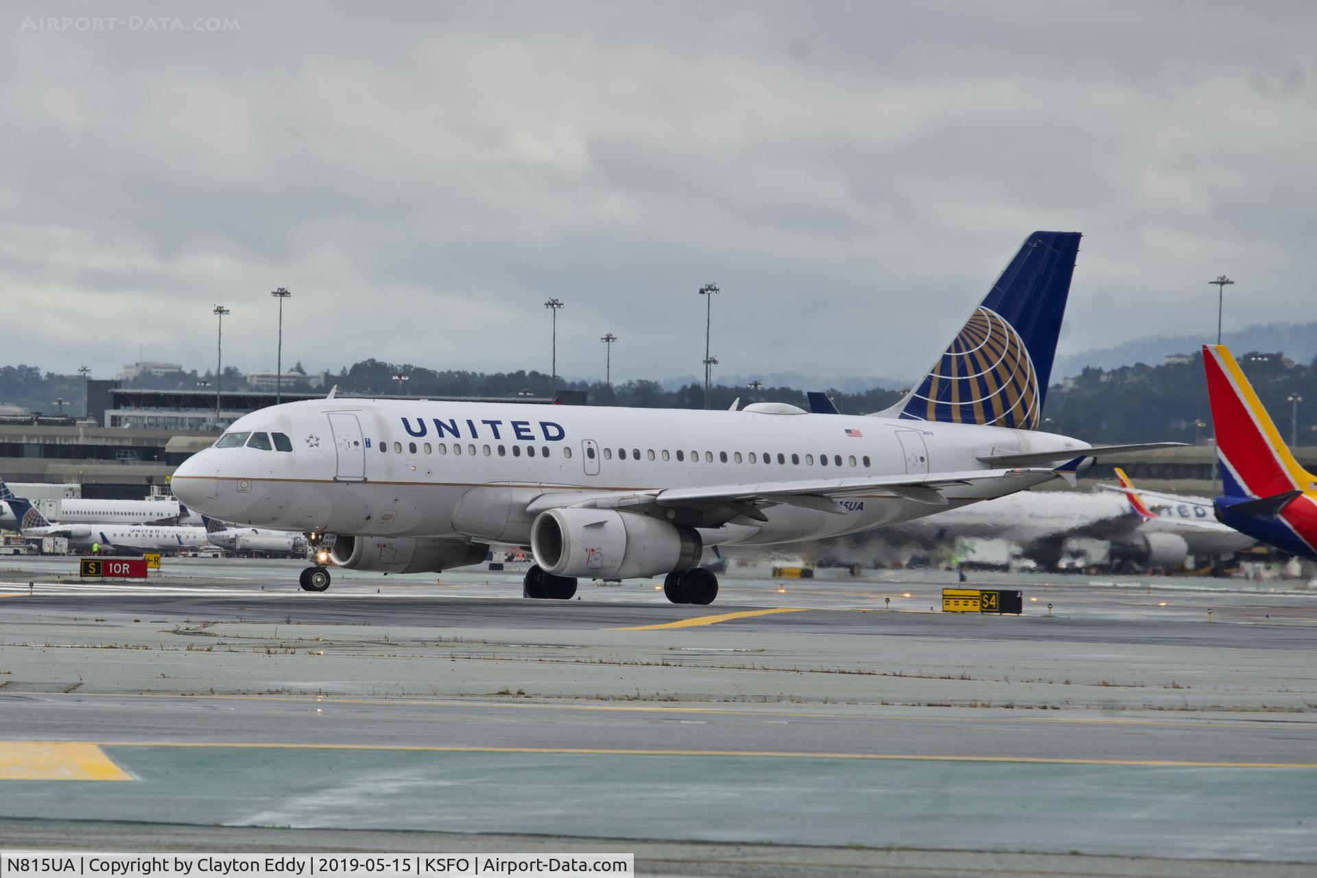 N815UA, 1998 Airbus A319-131 C/N 867, SFO 2019.
