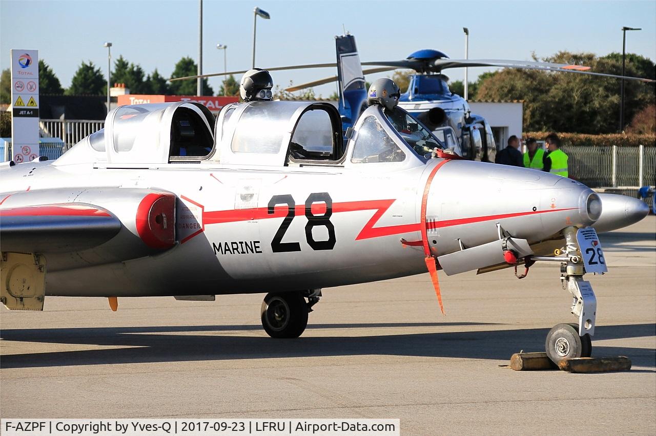 F-AZPF, Fouga CM-175 Zephyr C/N 28, Fouga CM-175 Zephyr, Static display, Morlaix-Ploujean airport (LFRU-MXN) Air show 2017