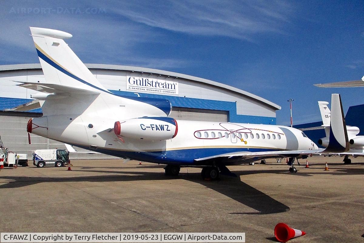 C-FAWZ, 2009 Dassault Falcon 7X C/N 65, at Luton
