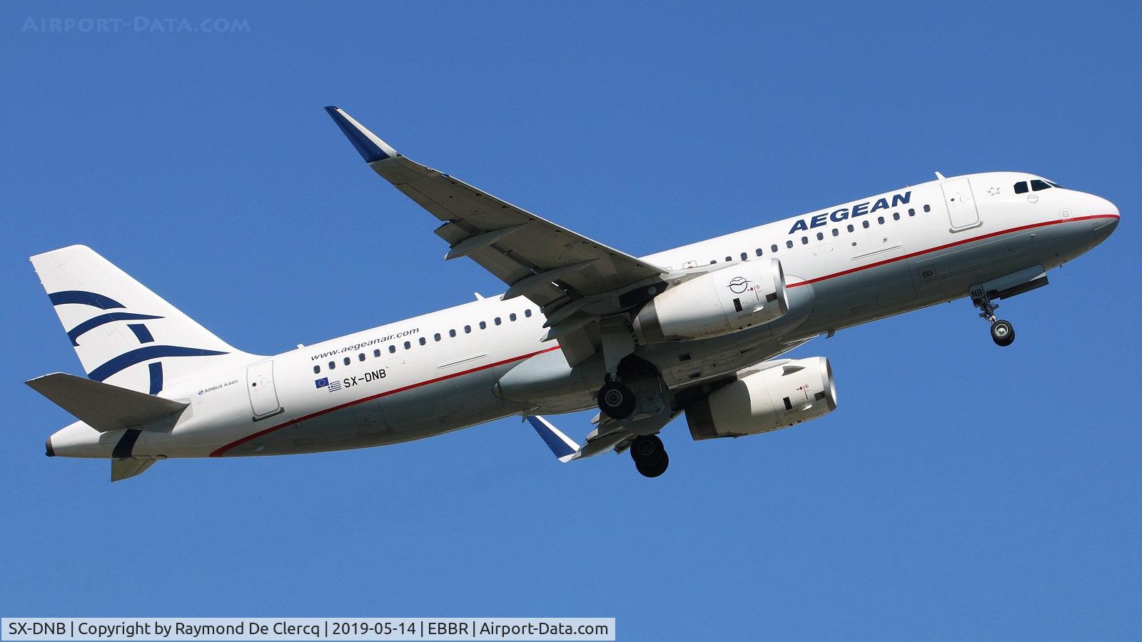 SX-DNB, 2015 Airbus A320-232 C/N 6832, Departing Brussels.