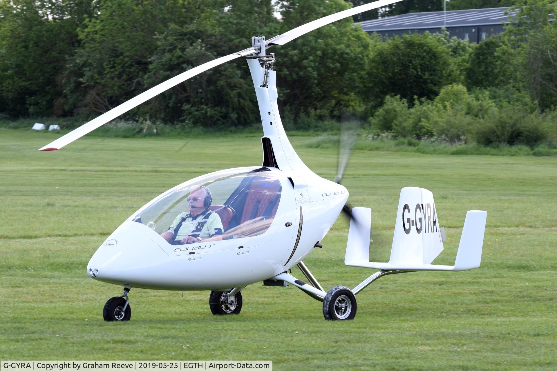 G-GYRA, 2016 RotorSport UK Calidus C/N RSUK/CALS/027, Just landed at Old Warden.