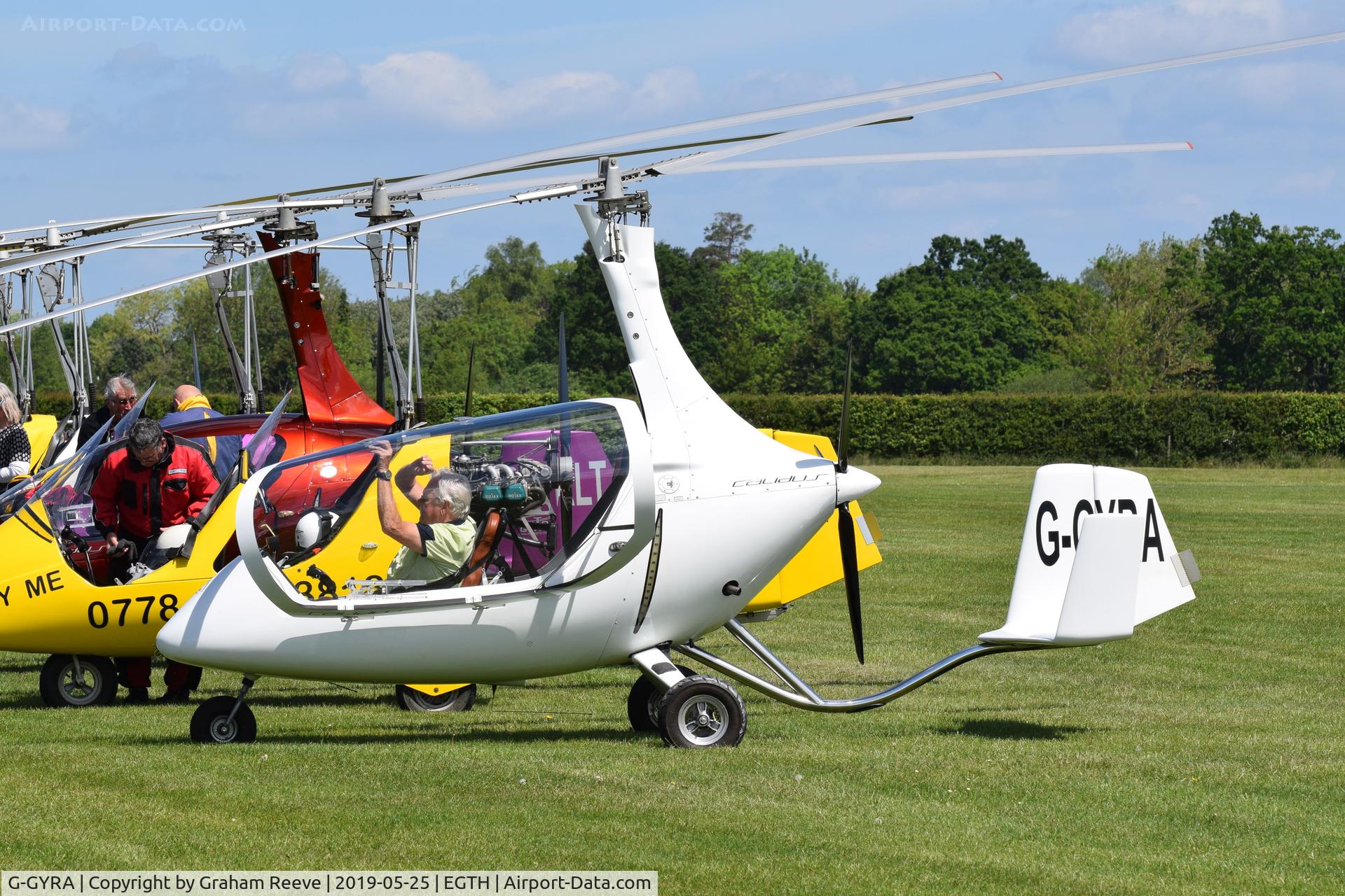 G-GYRA, 2016 RotorSport UK Calidus C/N RSUK/CALS/027, Just landed at Old Warden.
