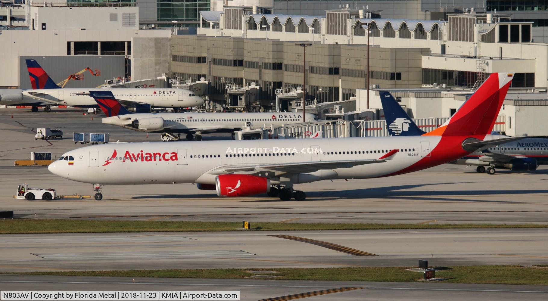 N803AV, 2012 Airbus A330-343 C/N 1357, Avianca