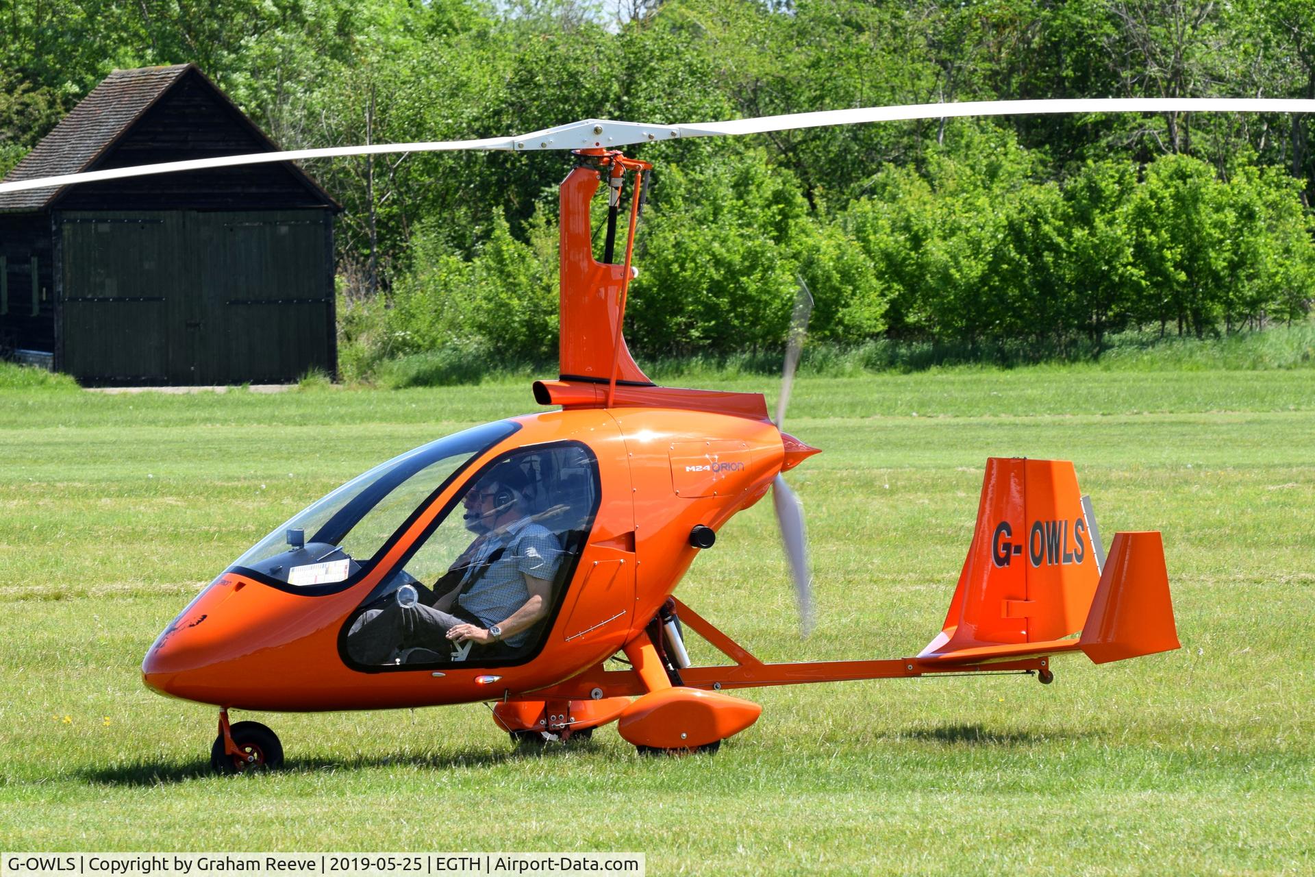 G-OWLS, 2018 Magni Gyro M-24C Orion C/N 24-18-1724, Just landed at Old Warden.