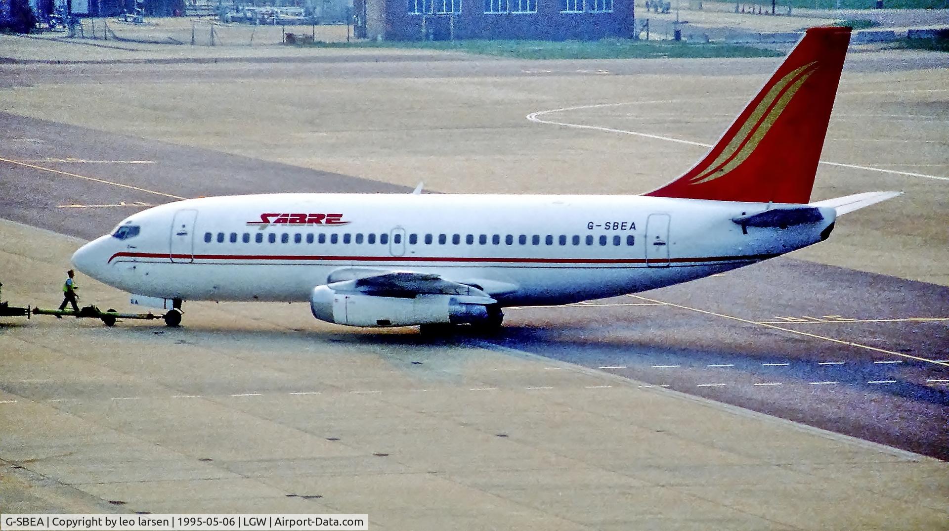G-SBEA, 1978 Boeing 737-204 C/N 21694, London Gatwick 6.5.1995