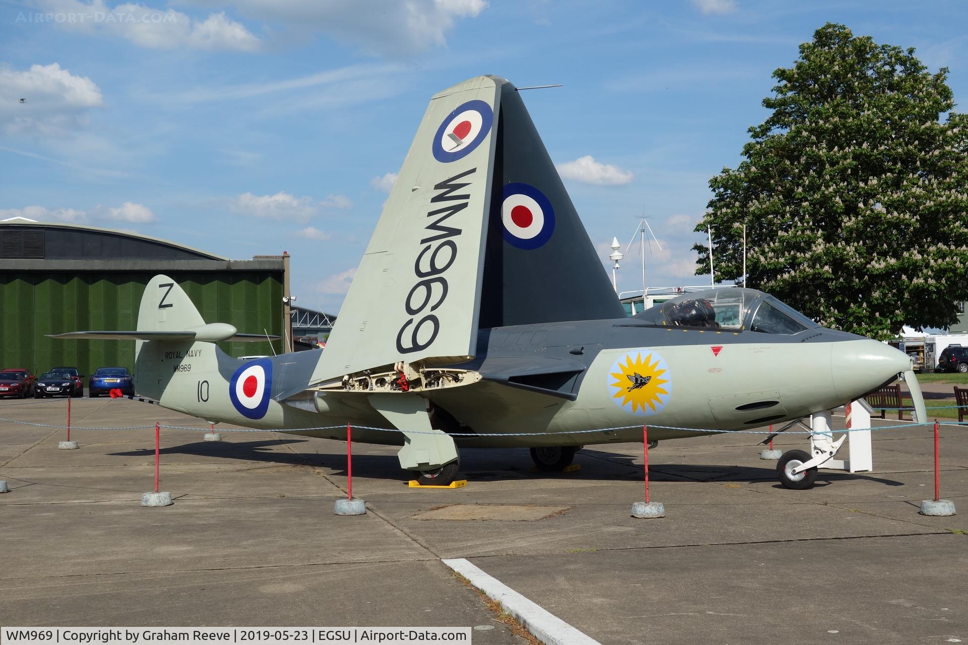WM969, 1954 Hawker Sea Hawk FB.5 C/N 6007, On display at Duxford.