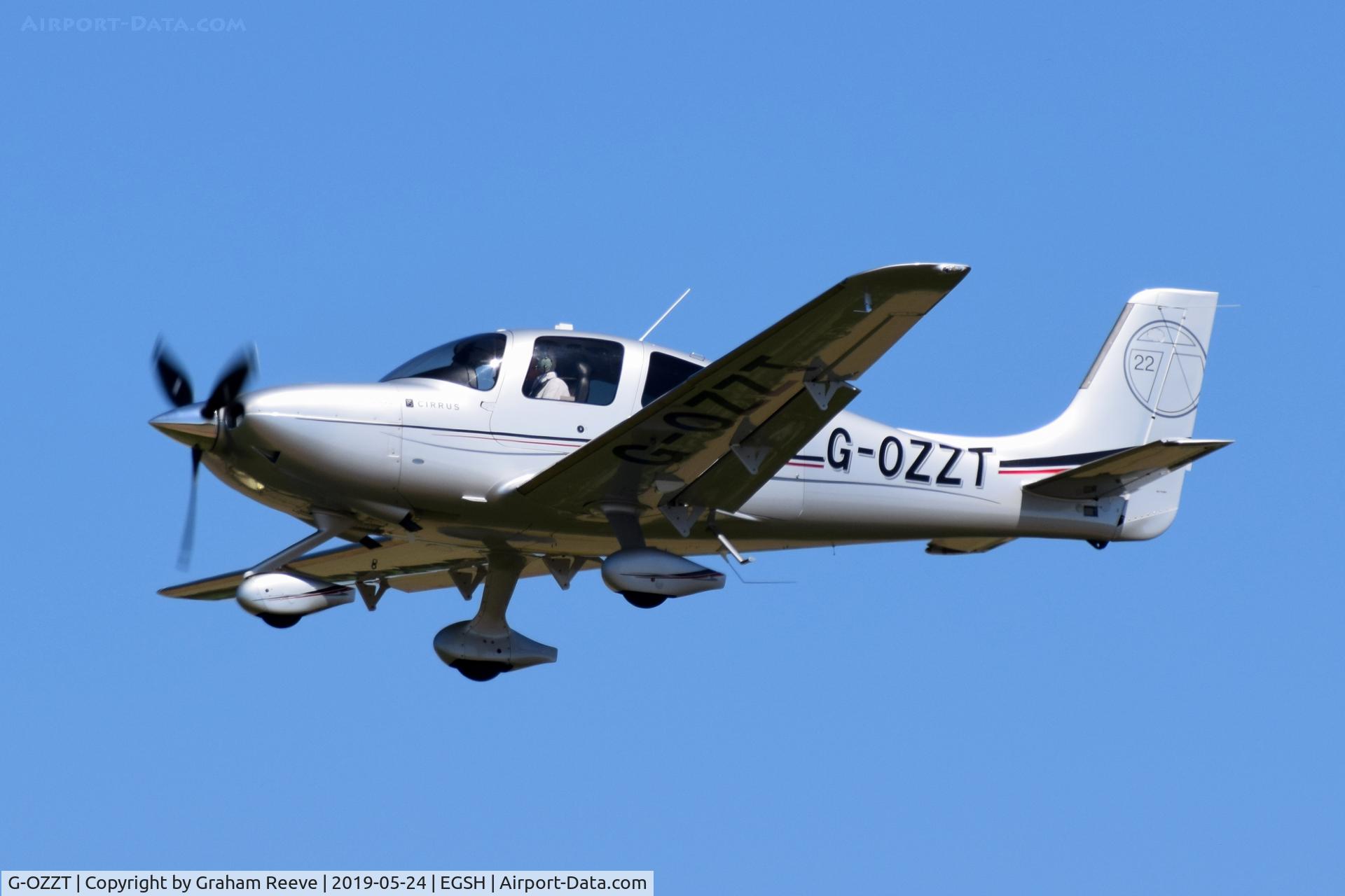 G-OZZT, 2011 Cirrus SR22T C/N 0073, Landing at Norwich.