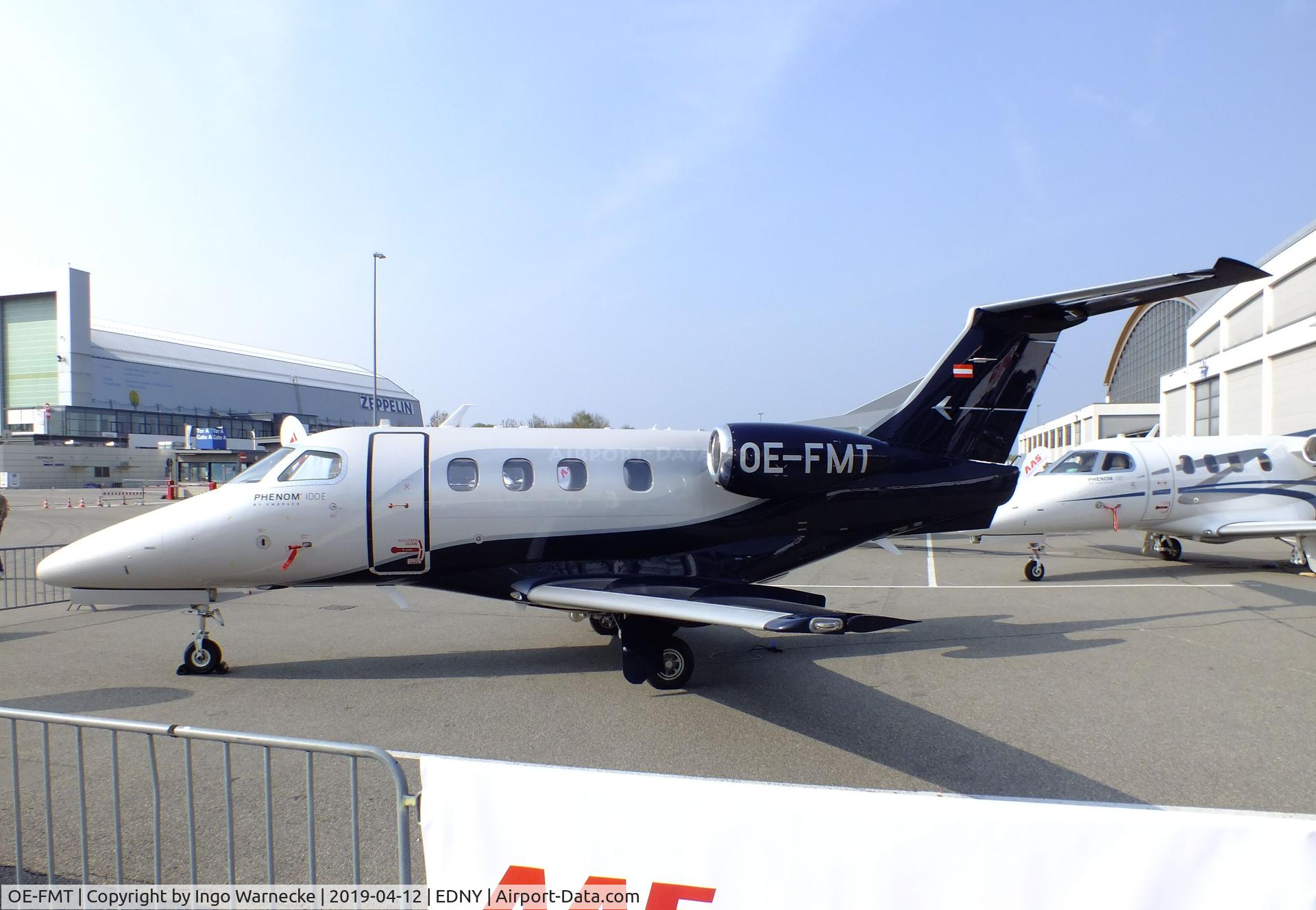 OE-FMT, 2015 Embraer EMB-500 Phenom 100 C/N 50000348, EMBRAER EMB-500 Phenom 100E at the AERO 2019, Friedrichshafen