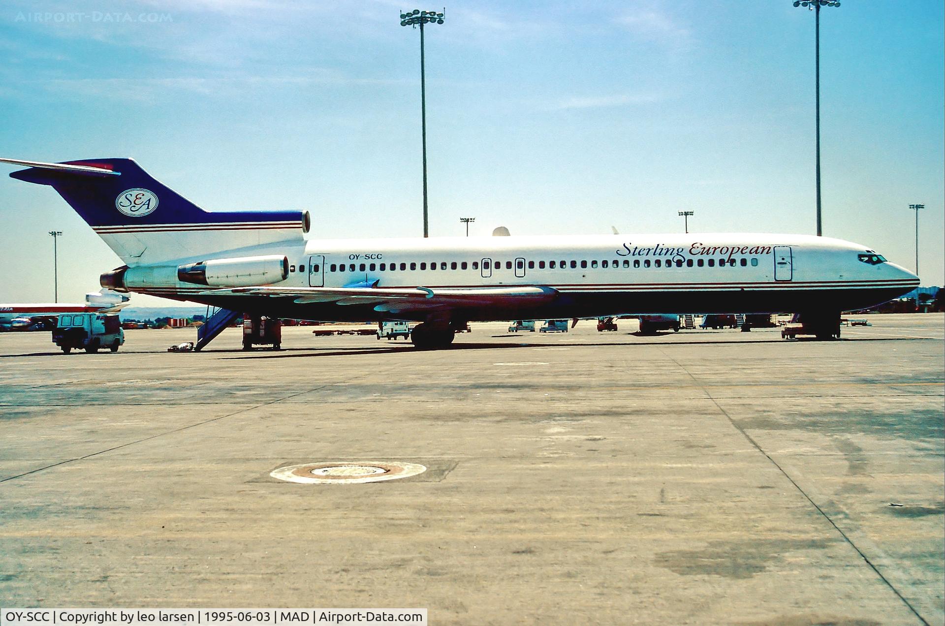 OY-SCC, 1979 Boeing 727-212 C/N 21945, Madrid 3.6.1995