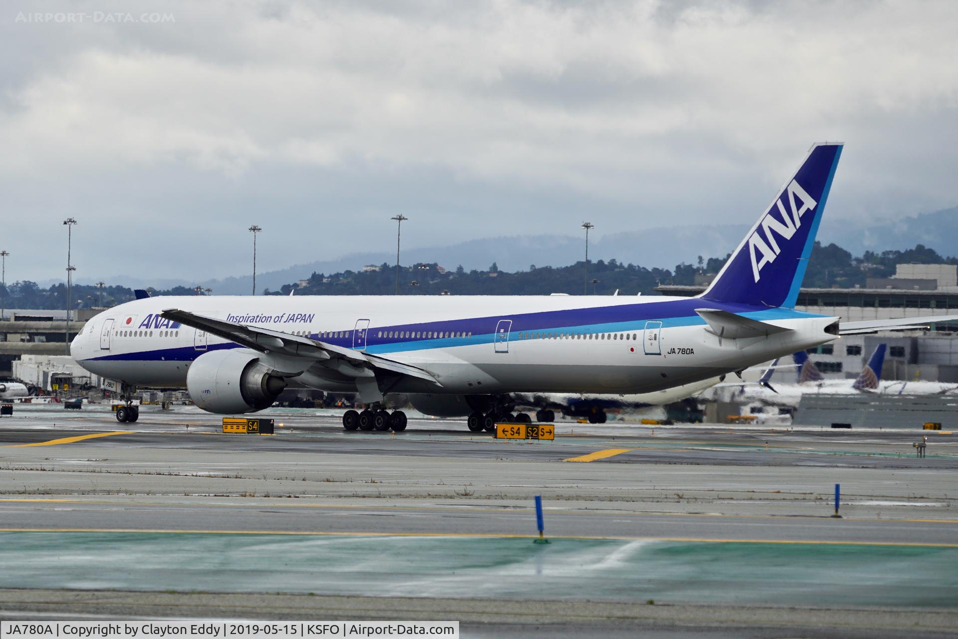 JA780A, 2007 Boeing 777-381/ER C/N 34895, SFO 2019.