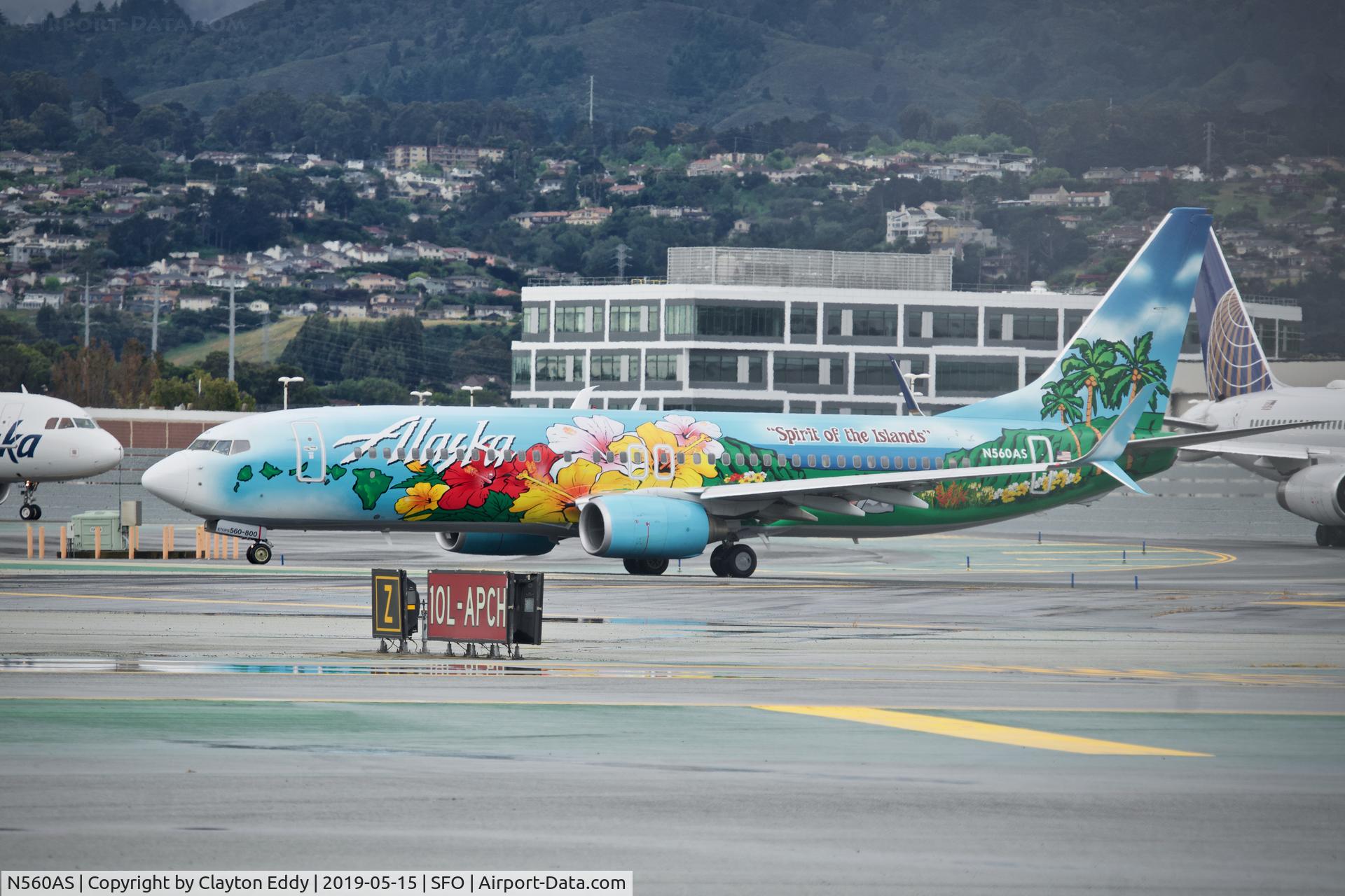 N560AS, 2006 Boeing 737-890 C/N 35179, SFO 2019.