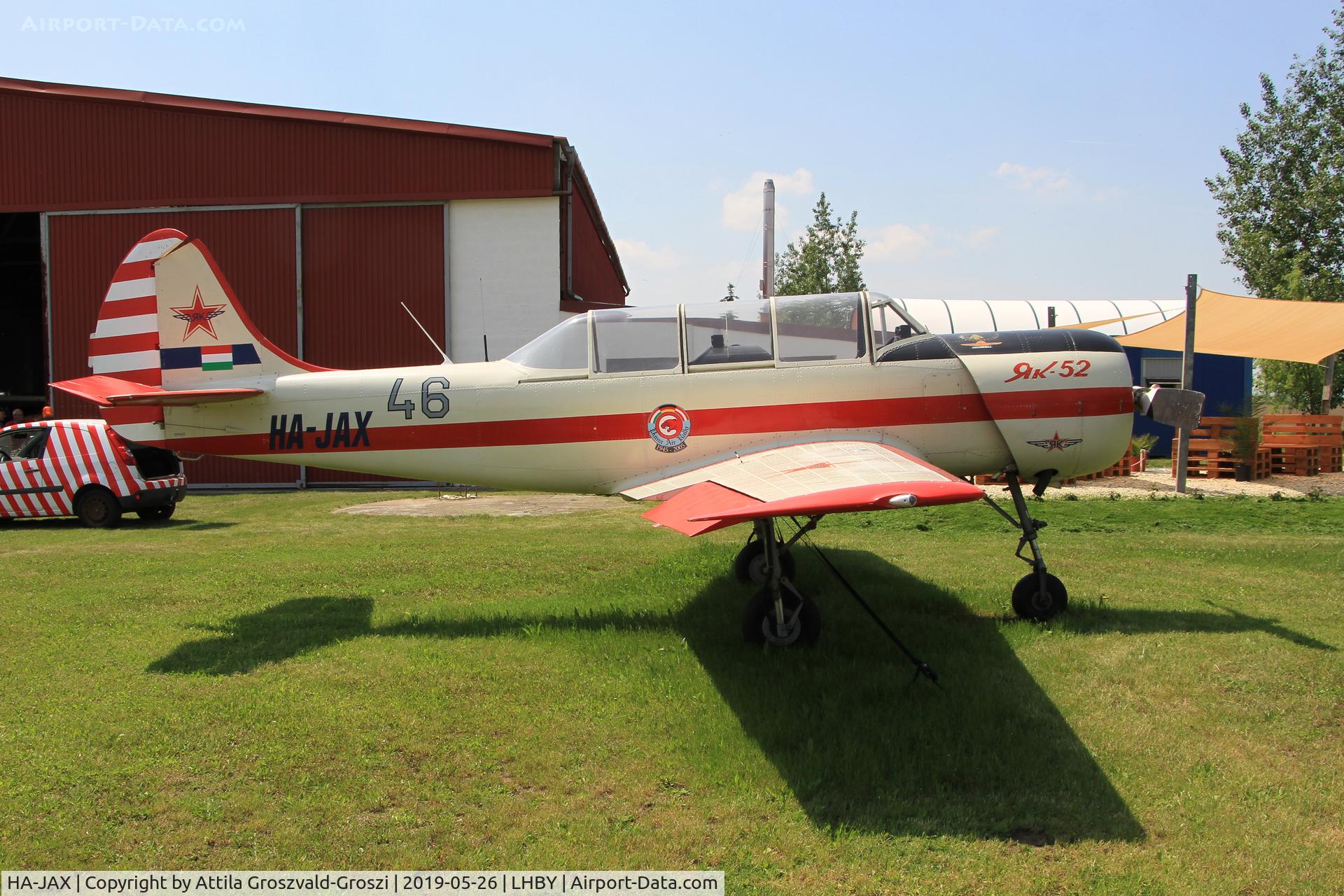 HA-JAX, 1991 Yakovlev Yak-52 C/N 9111411, LHBY - Böny Airport, Hungary
