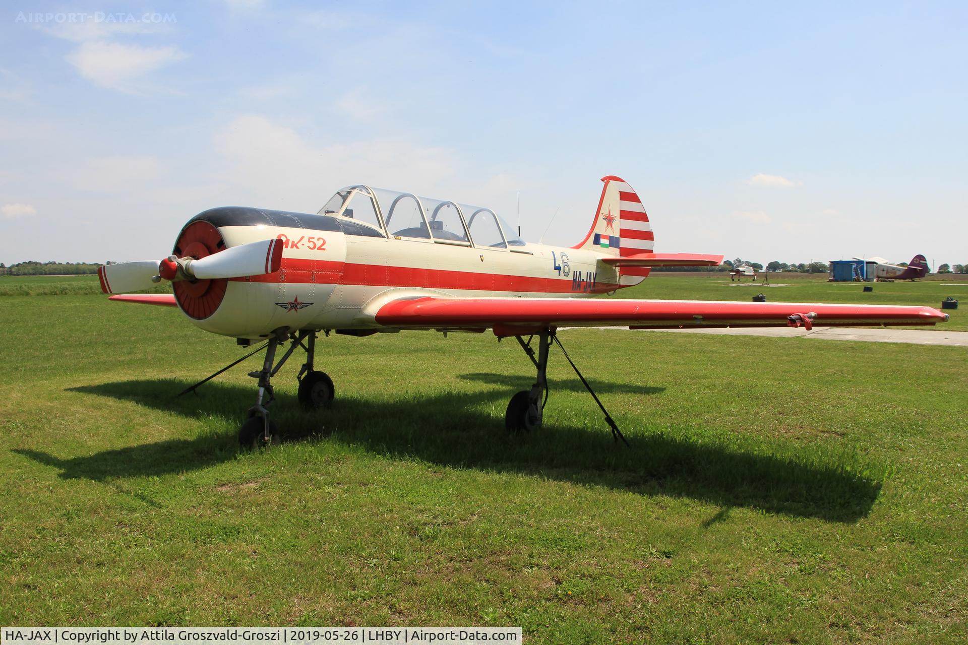 HA-JAX, 1991 Yakovlev Yak-52 C/N 9111411, LHBY - Böny Airport, Hungary