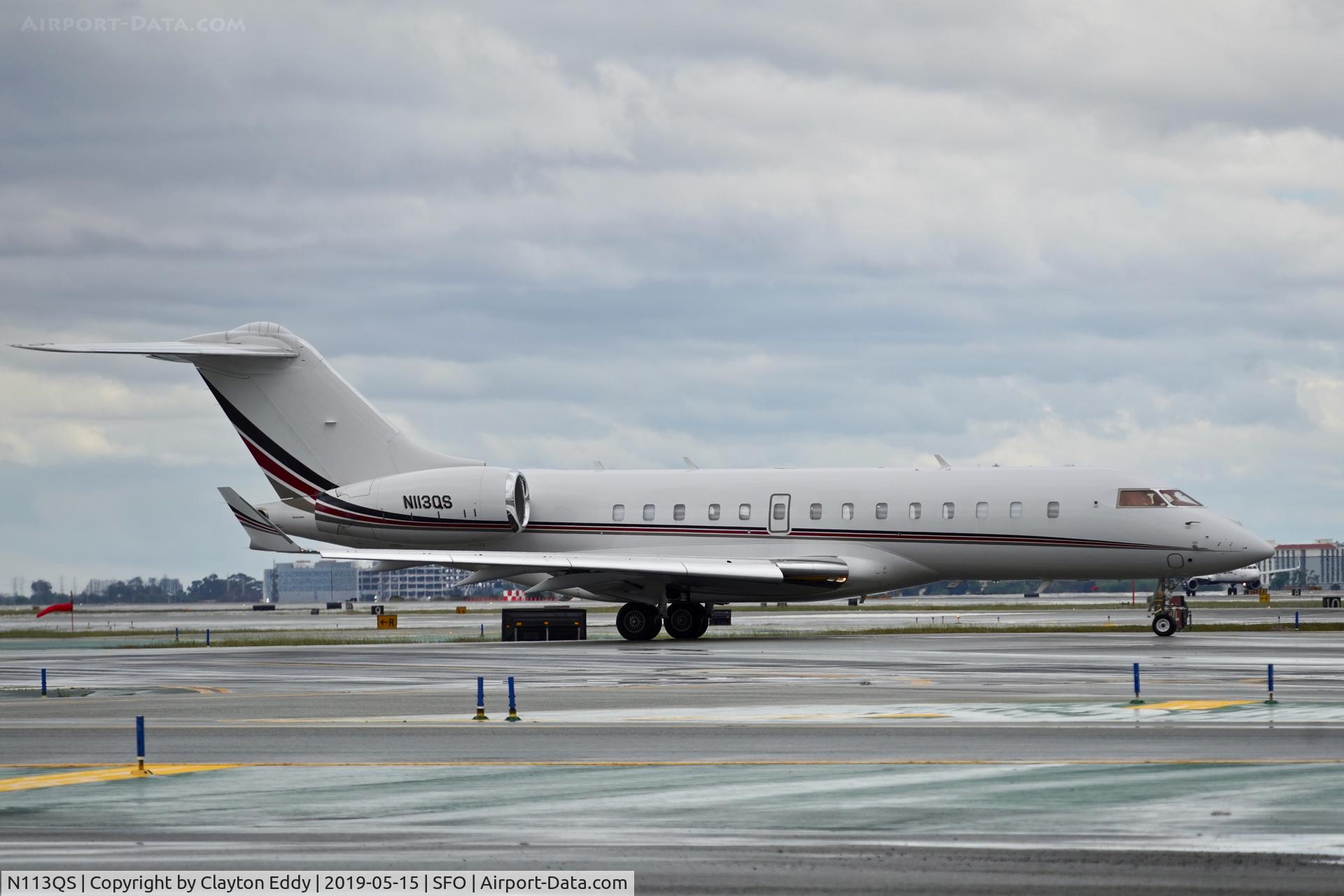N113QS, 2016 Bombardier BD-700-1A11 Global 5000 C/N 9722, SFO 2019.