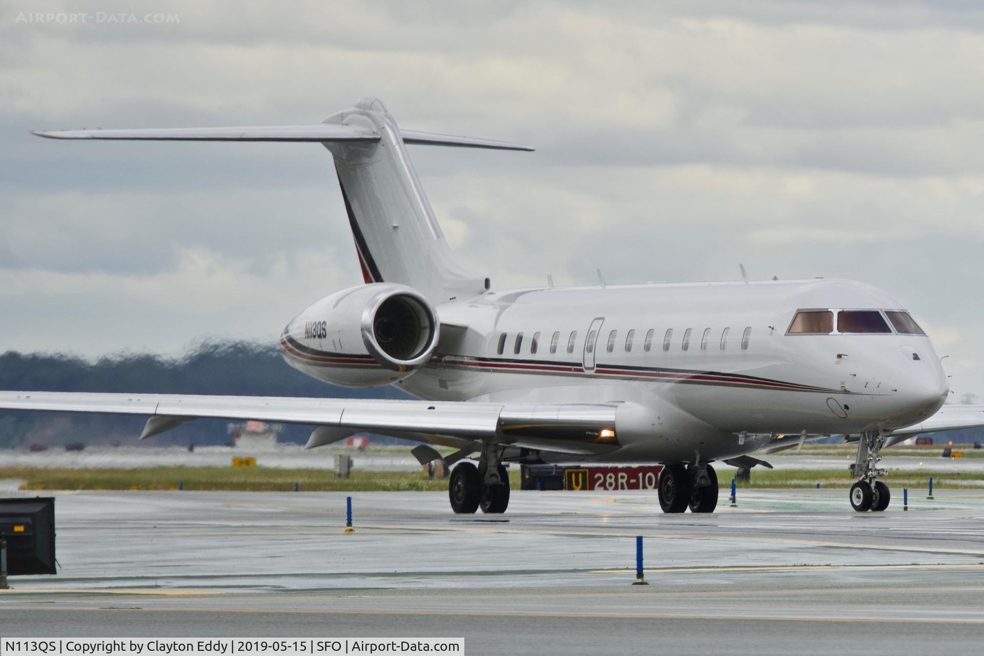 N113QS, 2016 Bombardier BD-700-1A11 Global 5000 C/N 9722, SFO 2019.