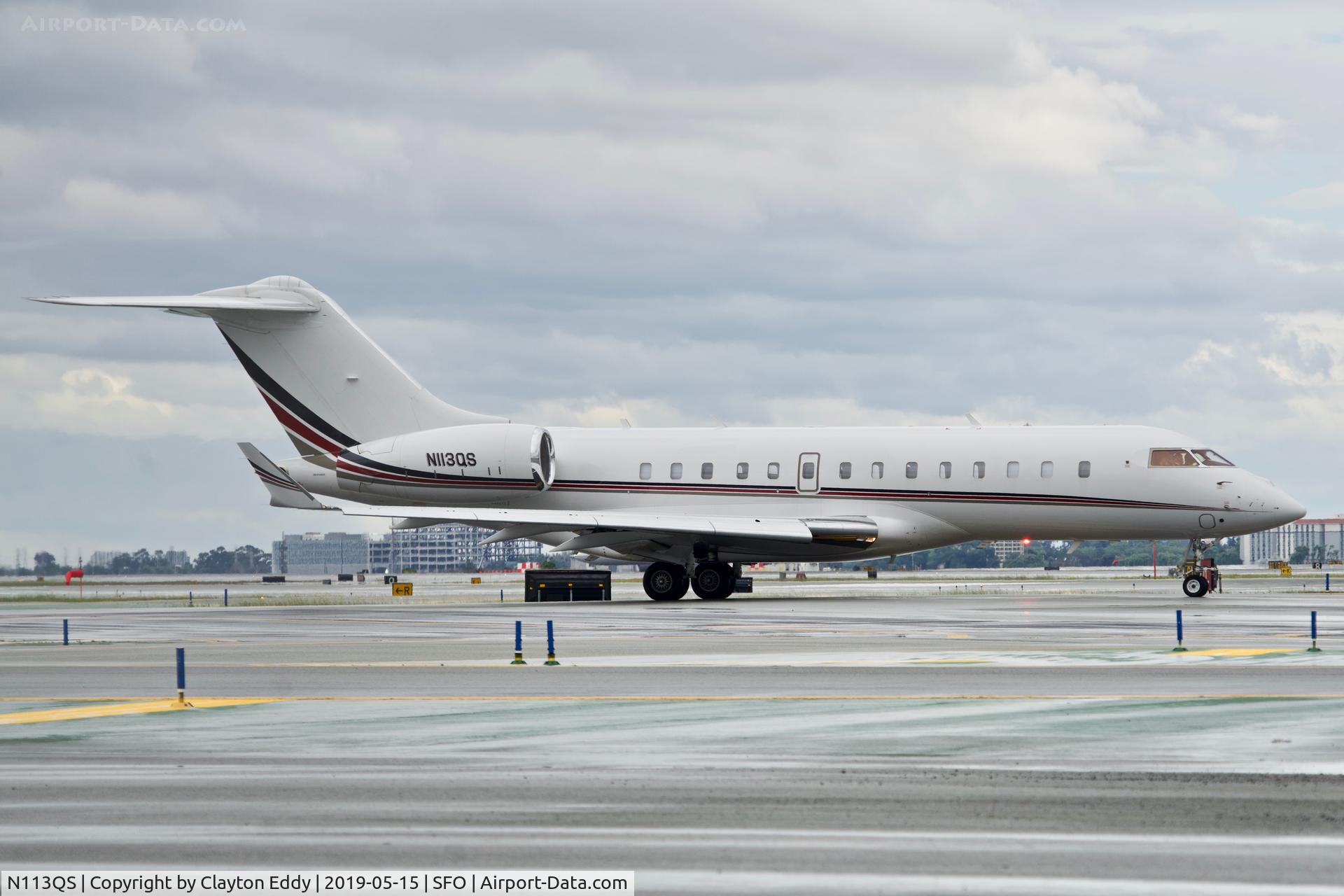 N113QS, 2016 Bombardier BD-700-1A11 Global 5000 C/N 9722, SFO 2019.