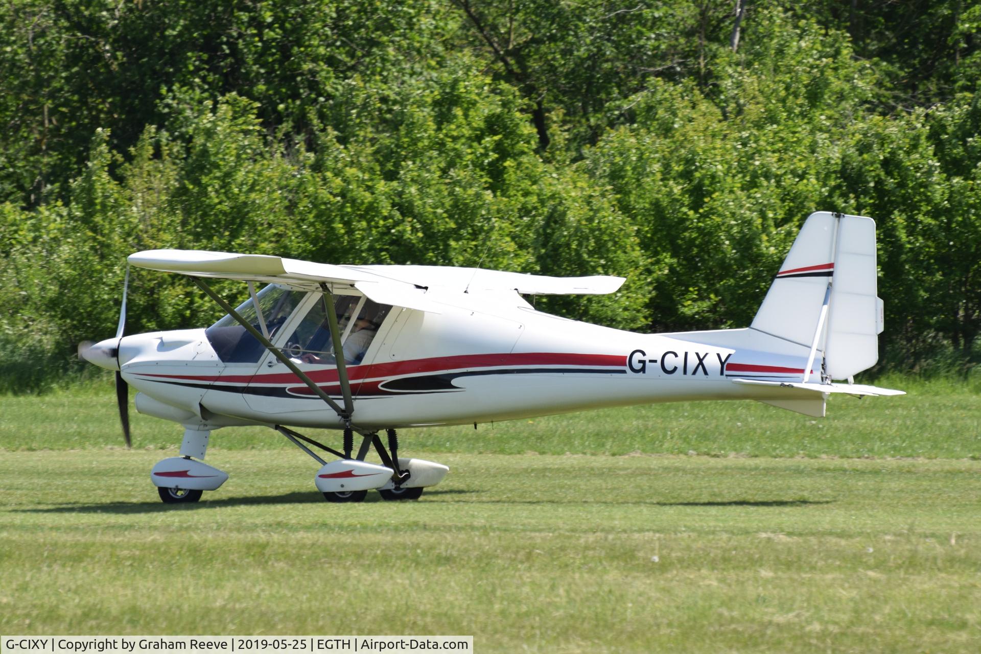 G-CIXY, 2016 Comco Ikarus C42 FB80 C/N 1601-7435, Just landed at Old Warden.