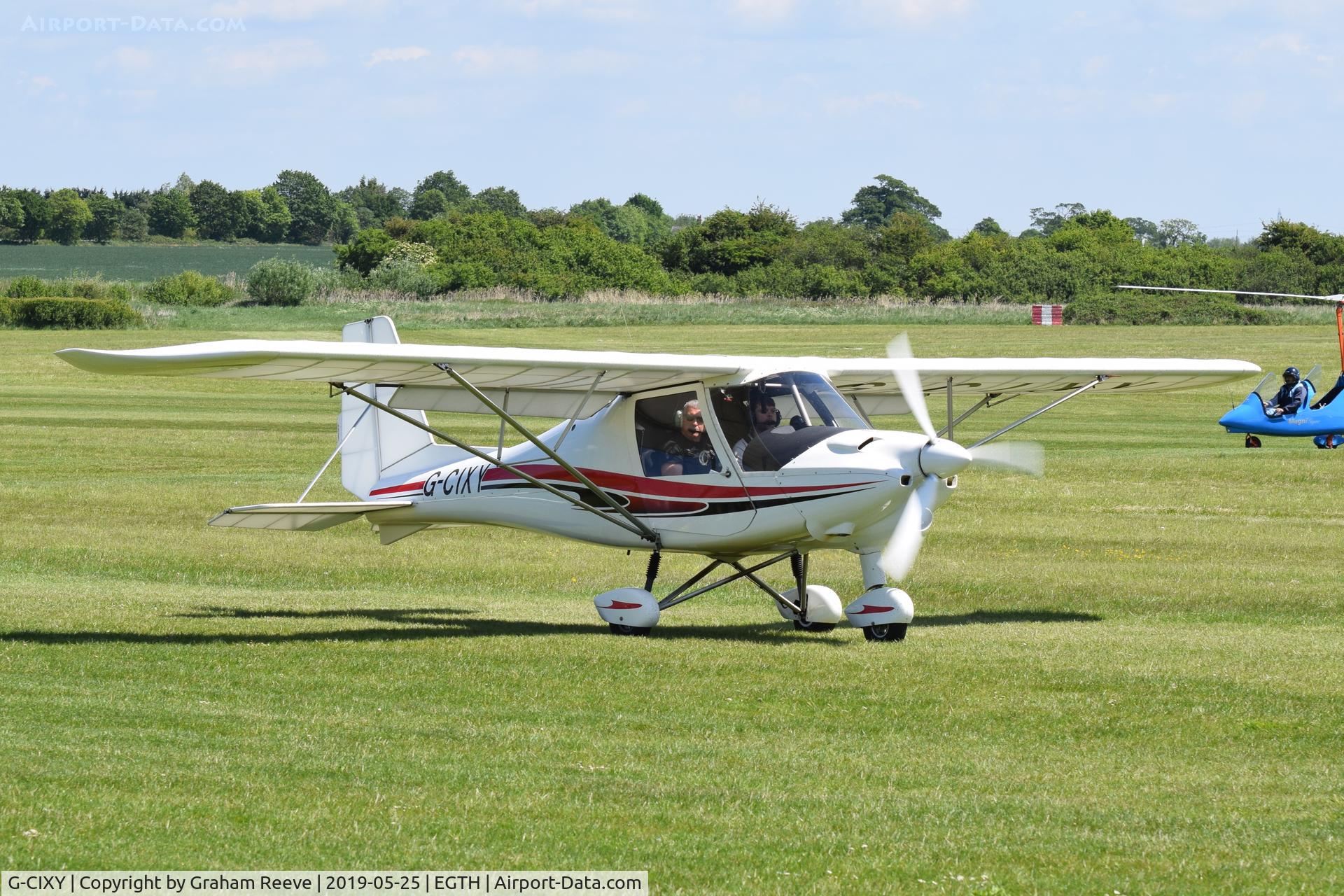 G-CIXY, 2016 Comco Ikarus C42 FB80 C/N 1601-7435, Just landed at Old Warden.