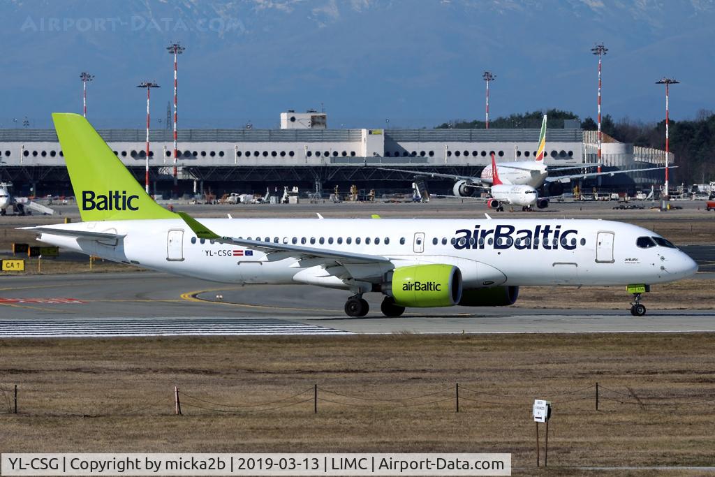 YL-CSG, 2017 Bombardier CSeries CS300 (BD-500-1A11) C/N 55009, Taxiing