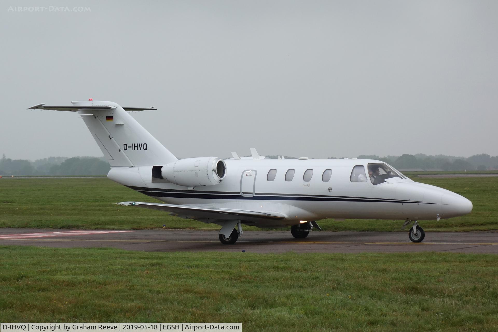 D-IHVQ, 2001 Cessna 525  Citation CJ1 C/N 525-0436, Departing from Norwich.