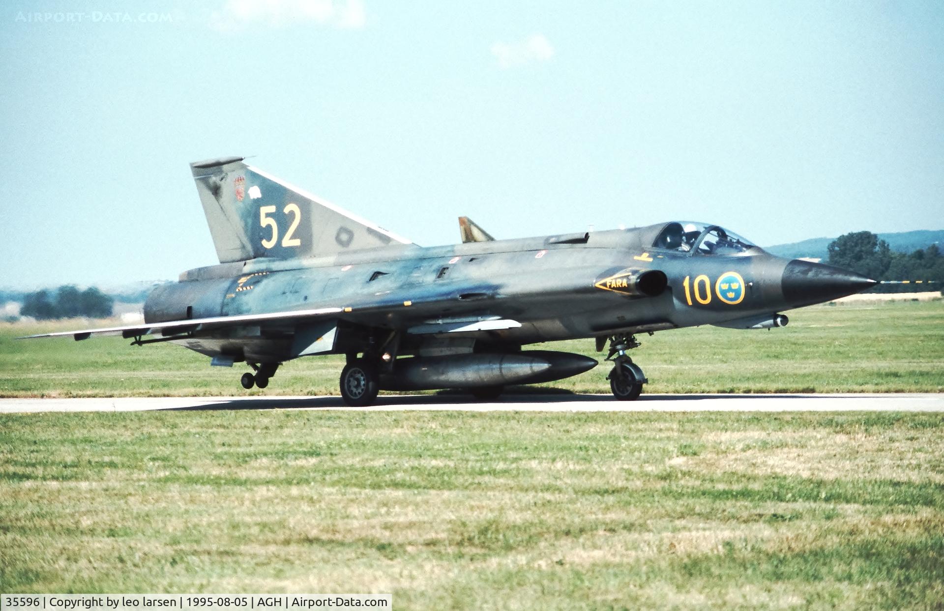 35596, 1969 Saab J-35J Draken C/N 35-596, Ängelholm F.10 Air Show 5.8.1995