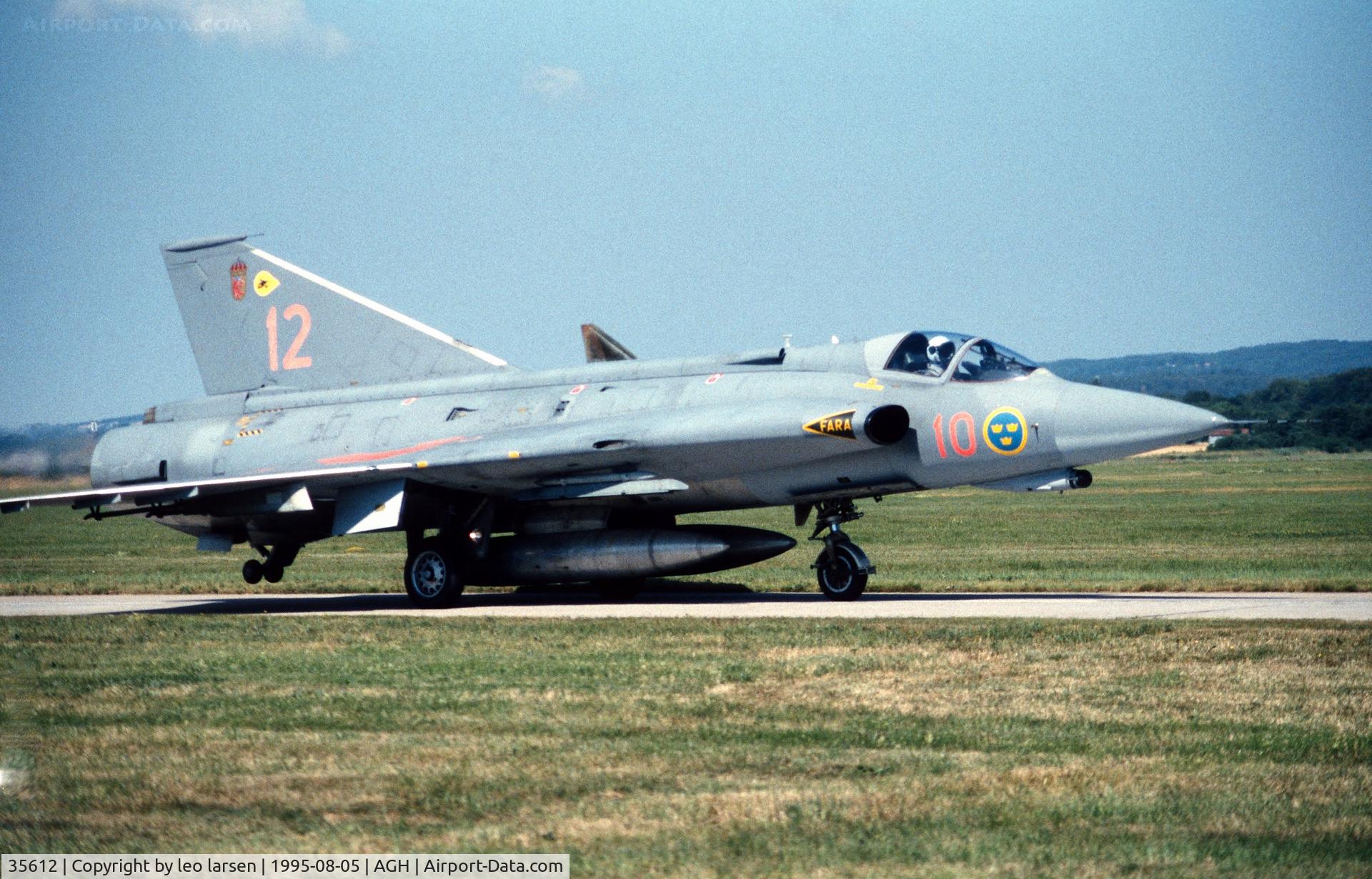35612, 1970 Saab J-35J Draken C/N 35-612, Ängelholm Air Show 5.8.1995