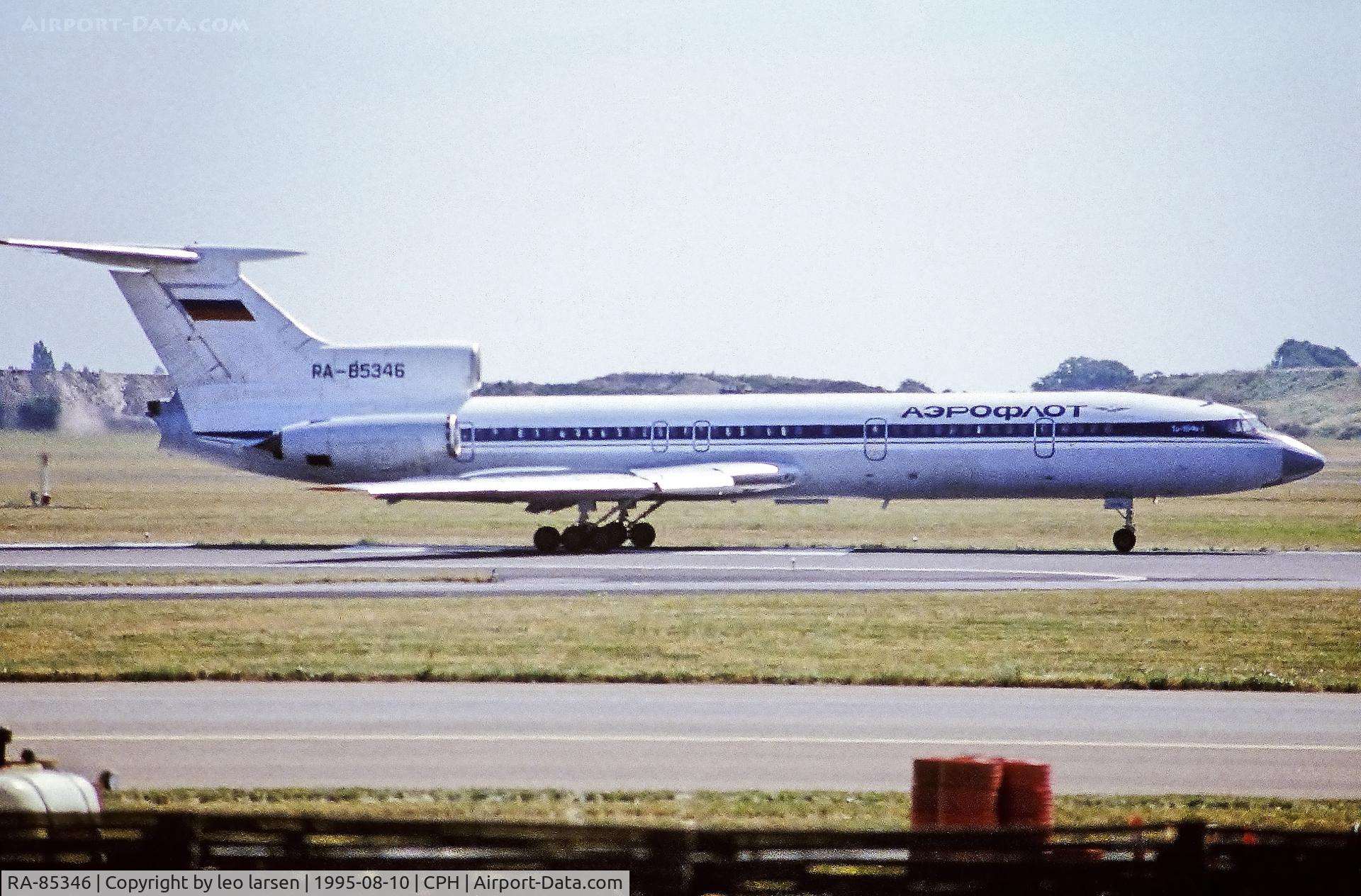 RA-85346, 1979 Tupolev Tu-154B-2 C/N 79A346, Copenhagen 10.8.1995