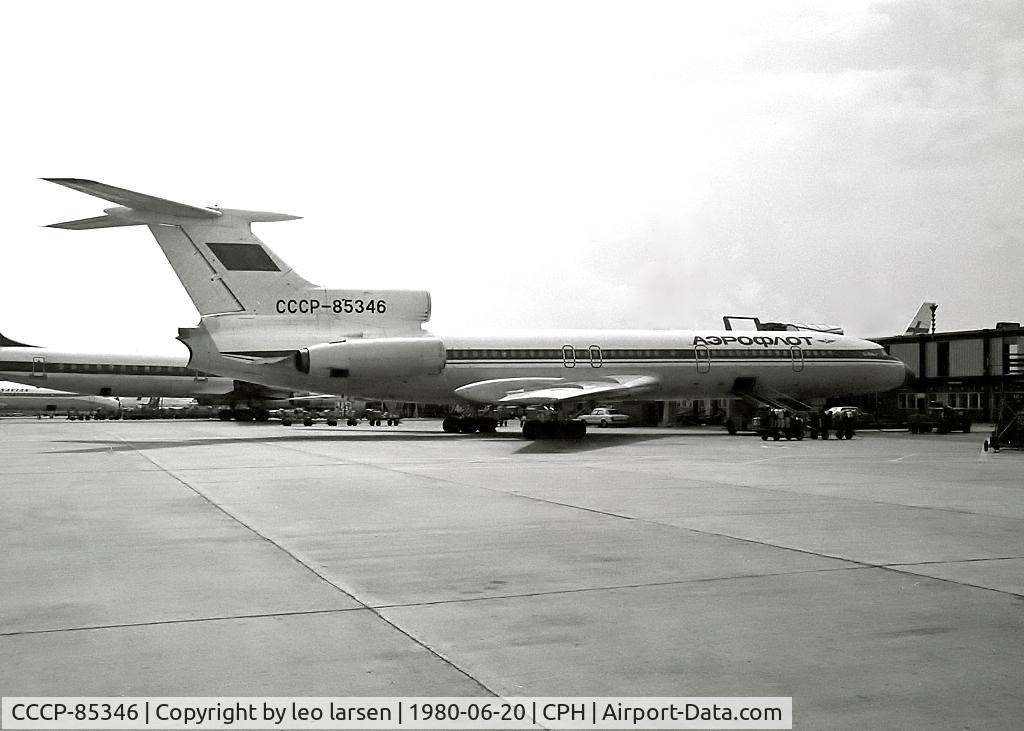 CCCP-85346, 1979 Tupolev Tu-154B-2 C/N 79A346, Copenhagen 20.6.1980